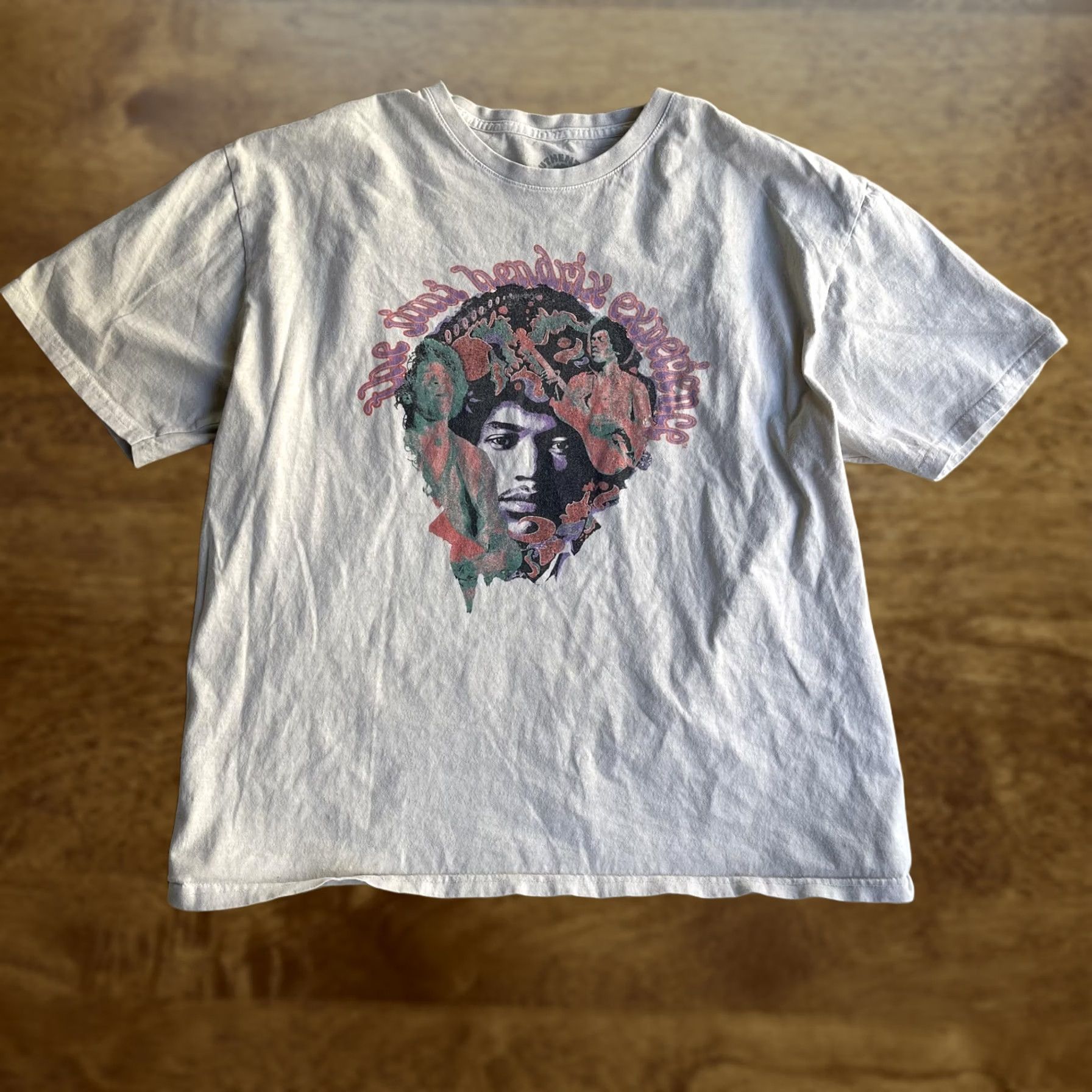 Vintage Jimi Hendrix Experience Shirt Mens Large White Psychedelic Graphic Tee T-Shirt Size US L / EU 52-54 / 3 - 1 Thumbnail