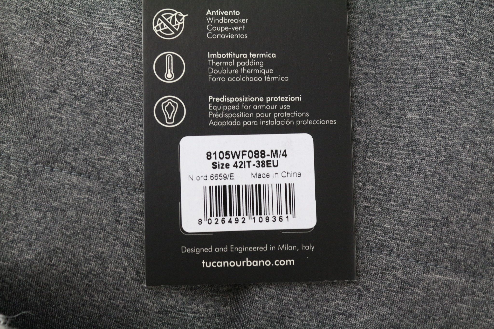 Other WILMA EU38 Grey Windproof Padded Jacket 75526 Size M / US 6-8 / IT 42-44 - 9 Thumbnail