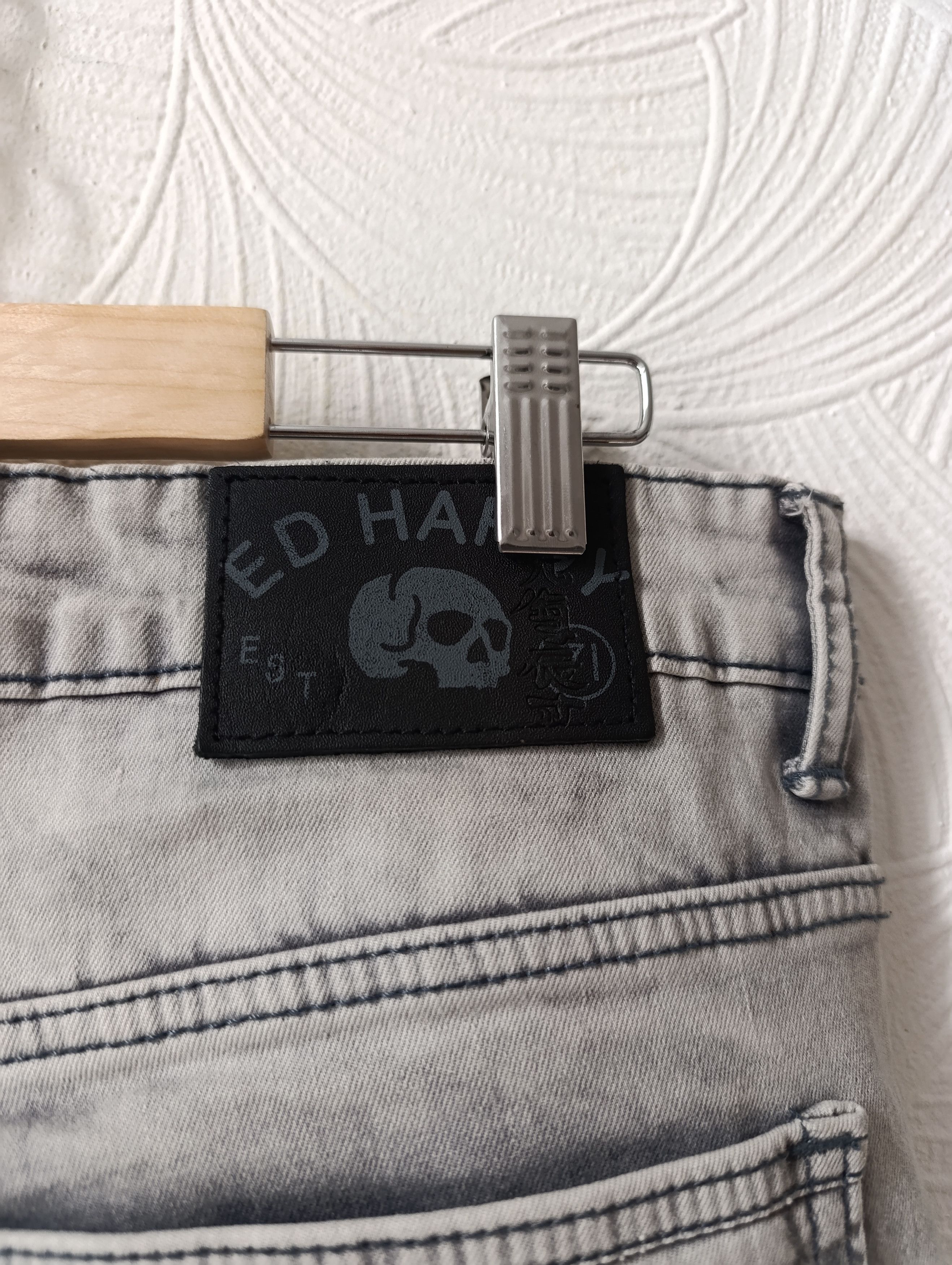 Ed Hardy ED HARDY STRETCH SKULLER SKINNY COTTON DENIM JEANS PANTS Size US 34 / EU 50 - 4 Thumbnail