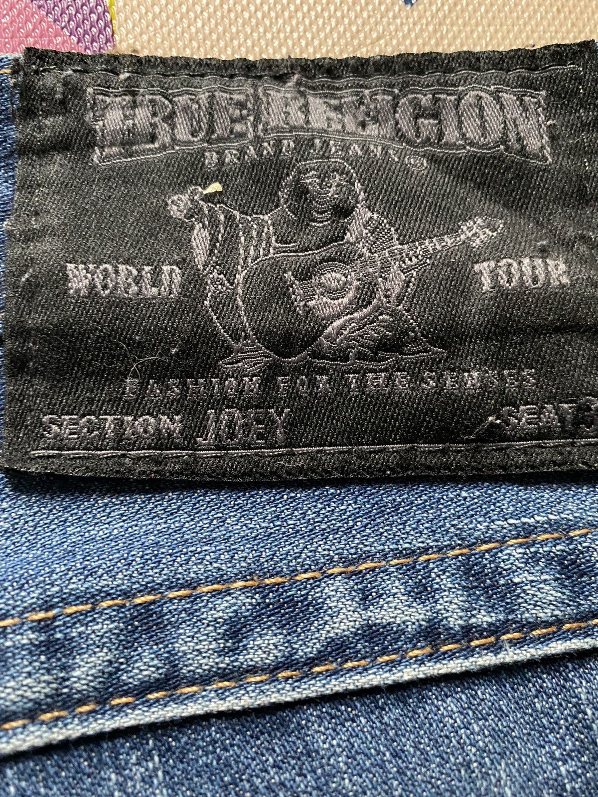 If Six Was Nine × Japanese Brand × True Religion 2000s true religion studed flared western leather jeans Size US 34 / EU 50 - 7 Thumbnail