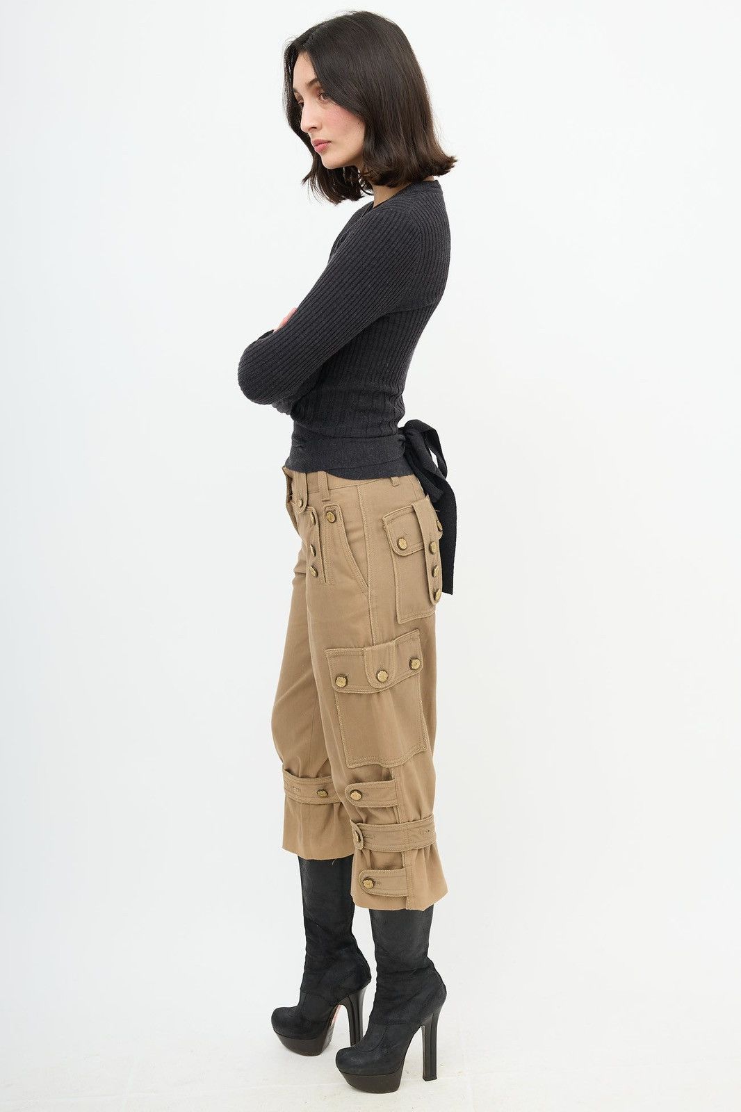 Dolce & Gabbana Dolce and Gabbana Fall 2006 Cargo Sailor Capris Size 32" / US 10 / IT 46 - 4 Thumbnail