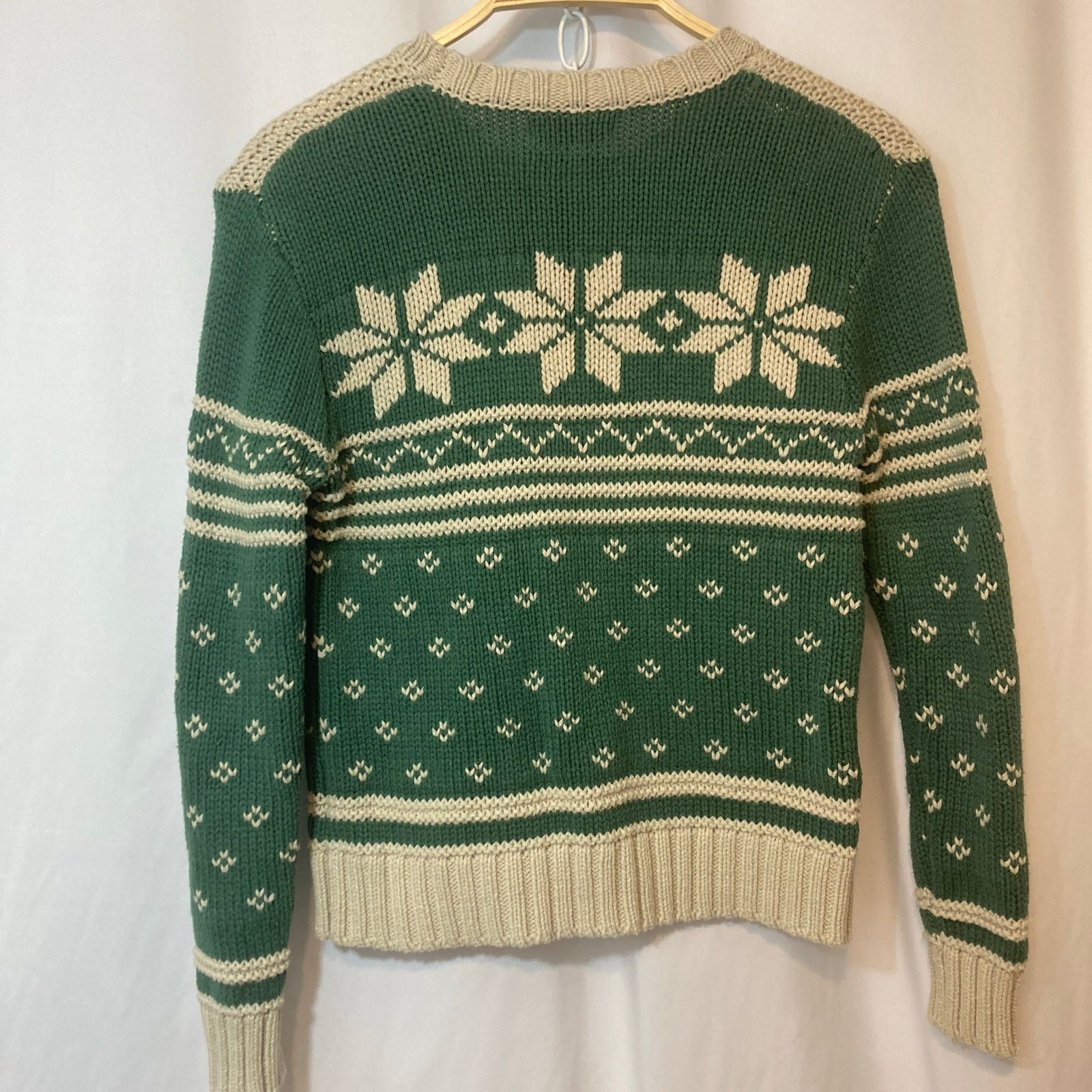 Urban Outfitters Urban Outfitters Knit Fair Isle Green White Holiday Sweater Size XS / US 0-2 / IT 36-38 - 9 Thumbnail