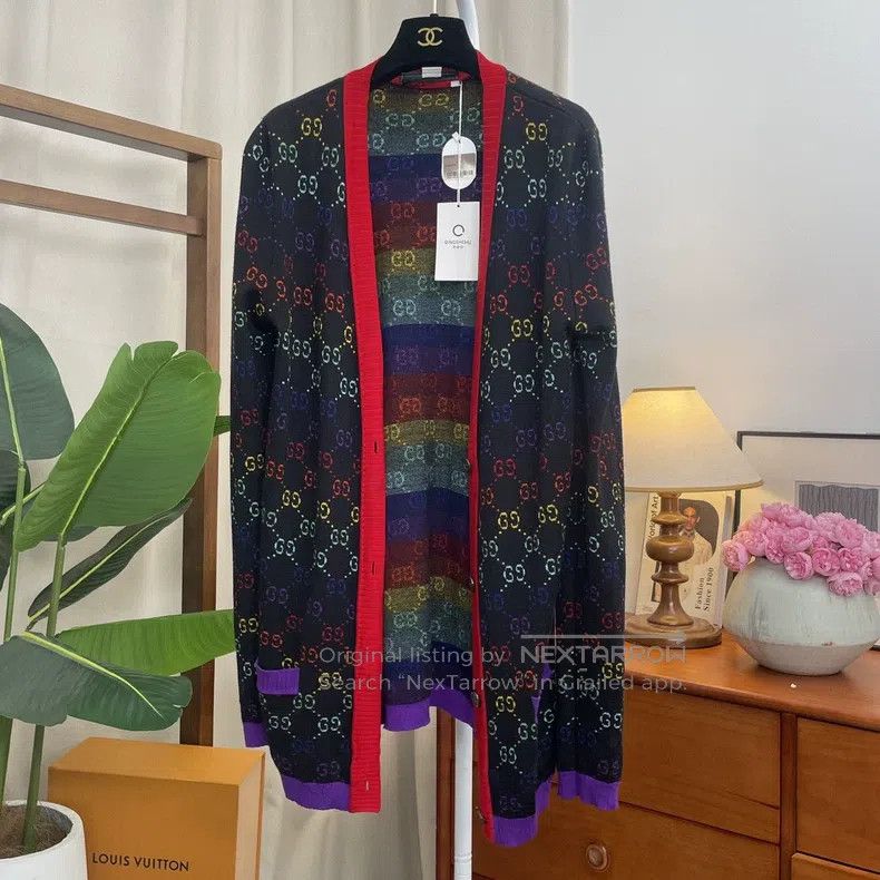 Gucci Gucci Double G full-print cardigan coat Size S / US 4 / IT 40 - 1 Thumbnail