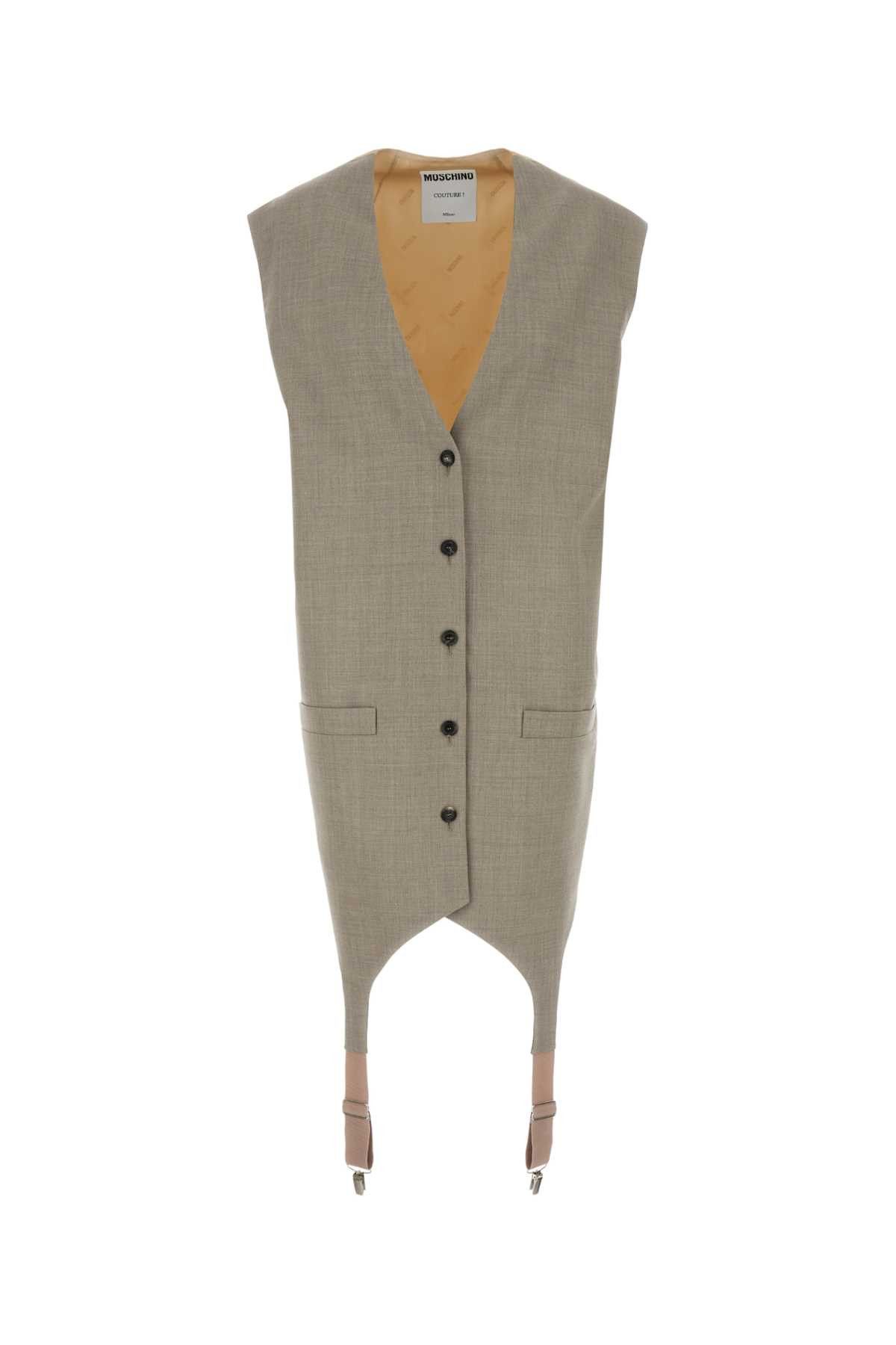 Moschino Two-Tone Wool And Satin Oversize Vest Size XS / US 0-2 / IT 36-38 - 1 Thumbnail