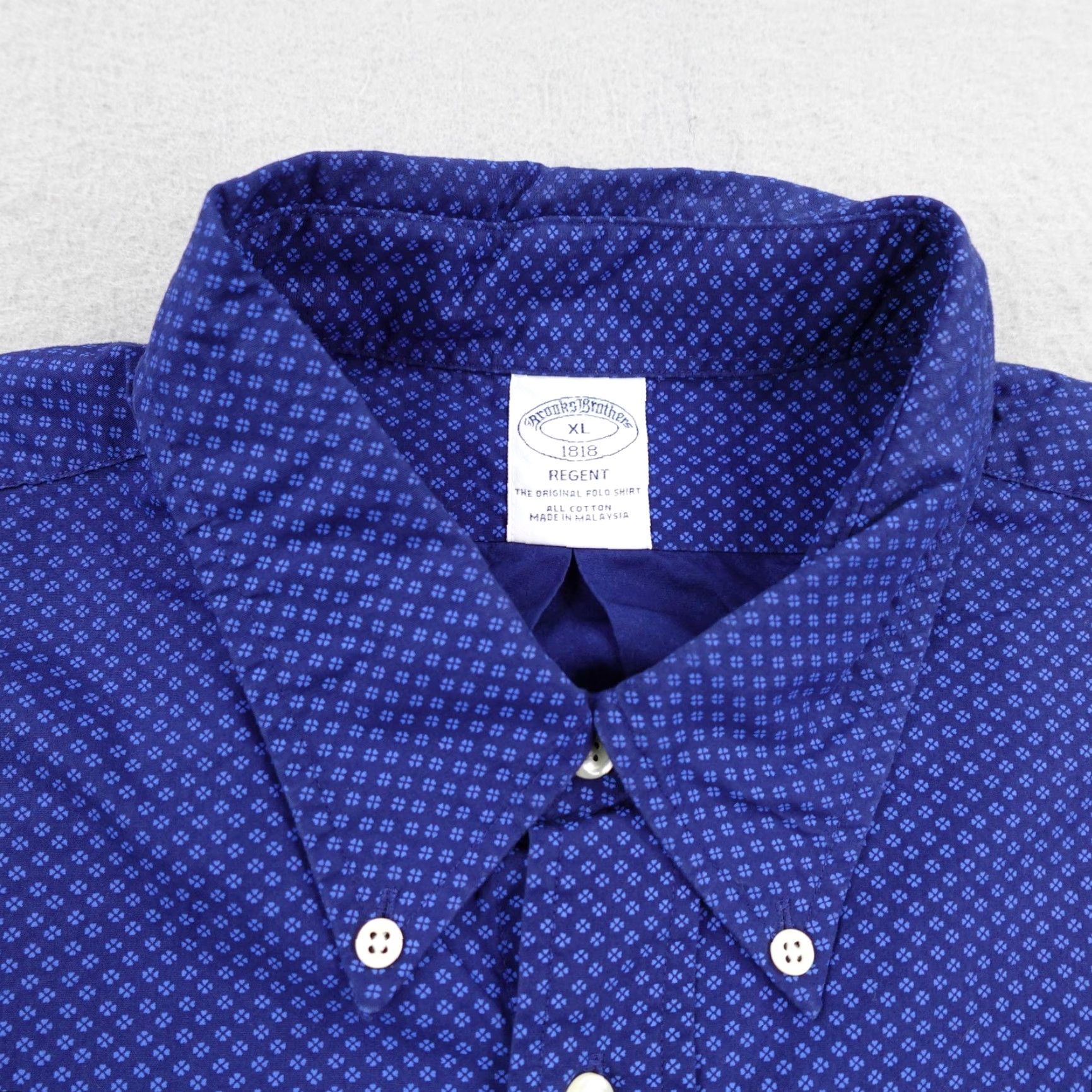 Brooks Brothers Brooks Brothers Shirt Mens XL Blue Regent Geometric Button-Down Oxford OCBD Shirt Mens XL Blue Regent Geometric Button Down Oxford OCBD Size US XL / EU 56 / 4 - 2 Thumbnail