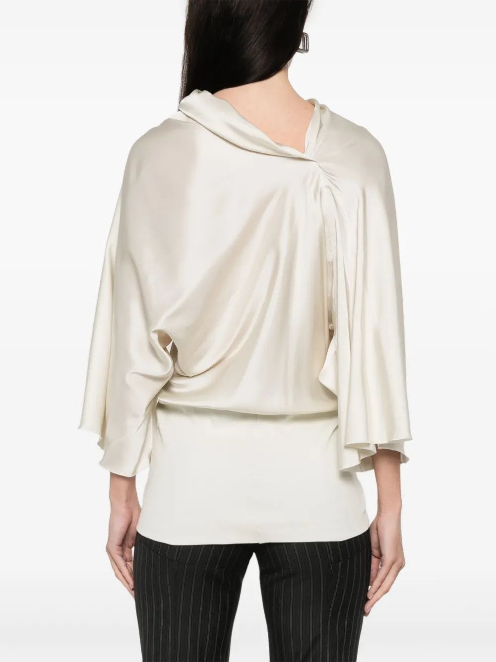 Rick Owens o1y0126 Blouse in Ivory Size M / US 6-8 / IT 42-44 - 4 Thumbnail