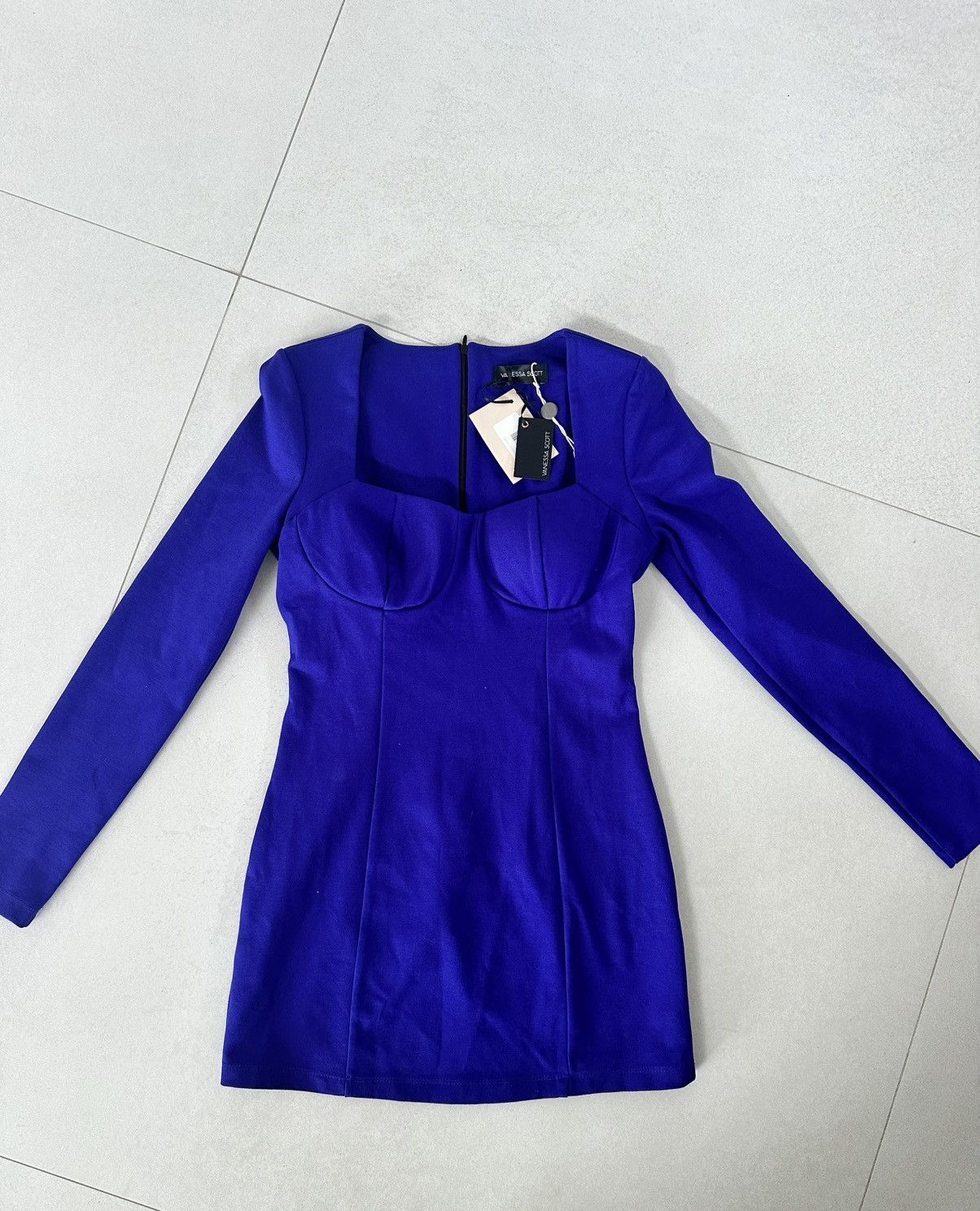 Other VANESSA SCOTT purple Bodycon Long Sleeve Sweetheart Dress Size S / US 4 / IT 40 - 1 Thumbnail