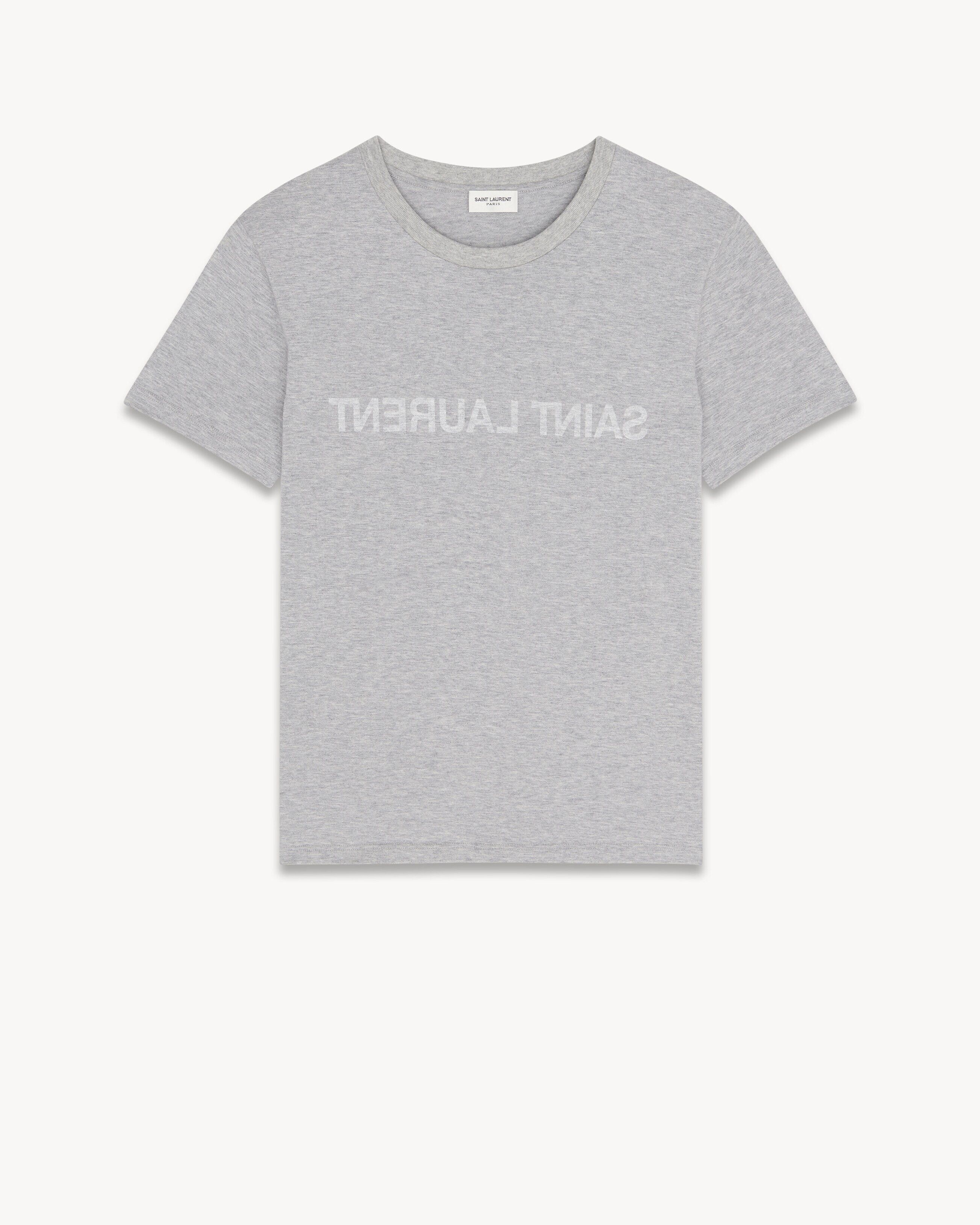 Saint Laurent Paris o1tp1o0325 Reverse T-Shirt in Grey Size XXL / US 16-18 / IT 52-54 - 1 Preview