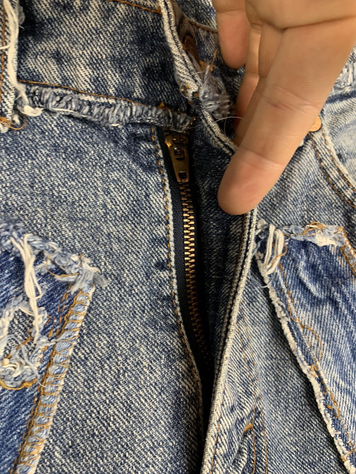 Levi's Women's Custom Patchwork Jeans with Levi's 501 Denim Panels Size 30" / US 8 / IT 44 - 7 Thumbnail