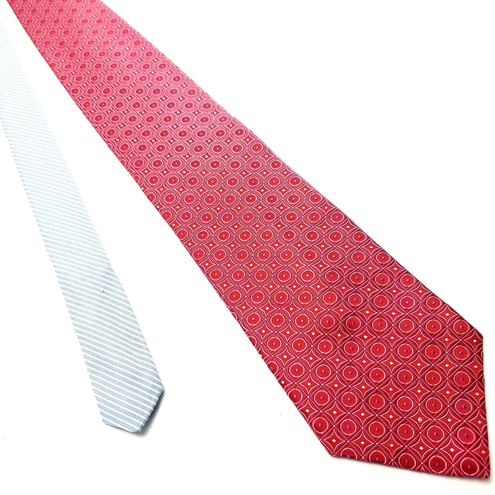 Tommy Hilfiger Tommy Hilfiger Red Silk Tie Woven Check Size ONE SIZE - 1 Thumbnail