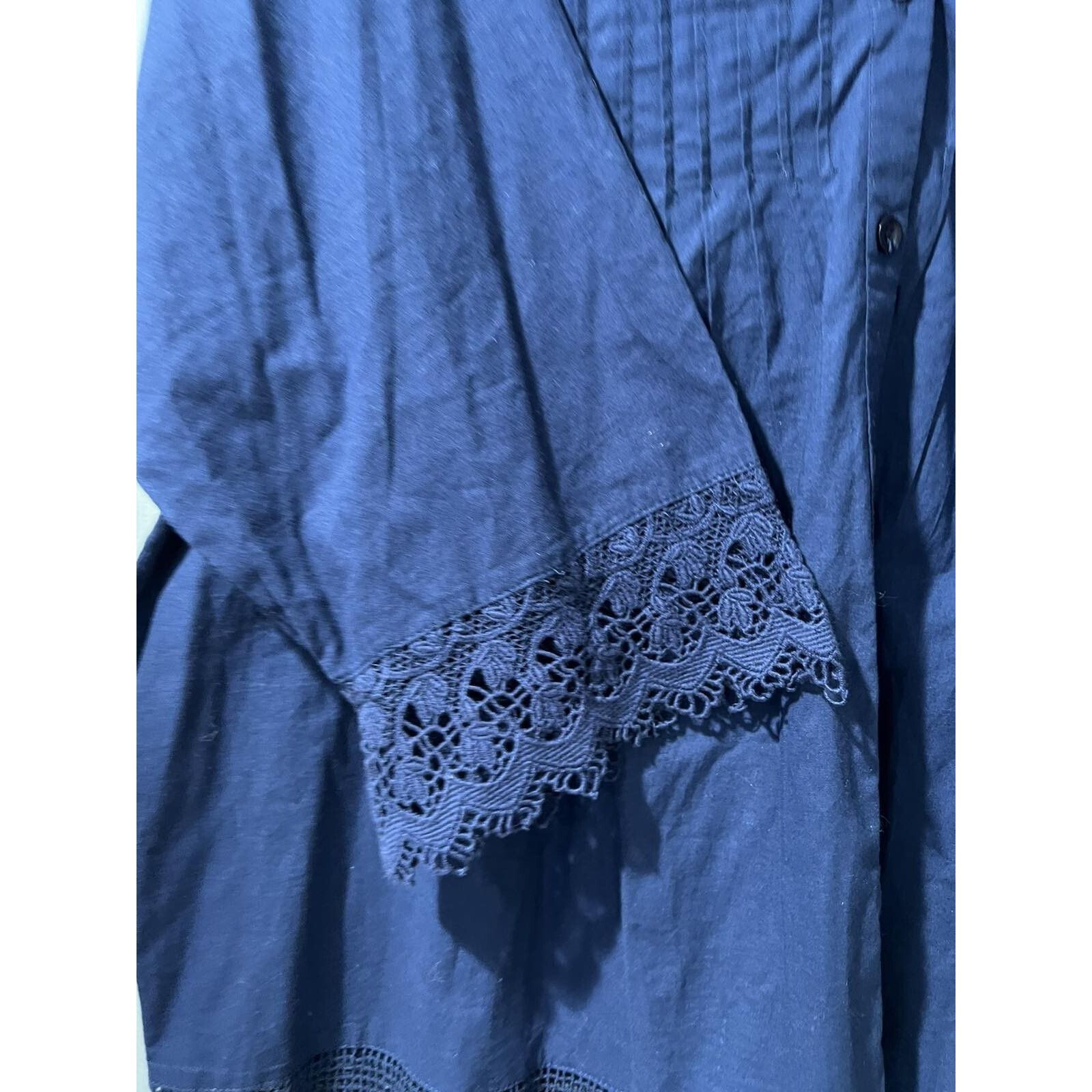 & Other Stories Ulla Popken Women boho tunic top Blue Size 16/18 A003302 Size XL / US 12-14 / IT 48-50 - 3 Thumbnail