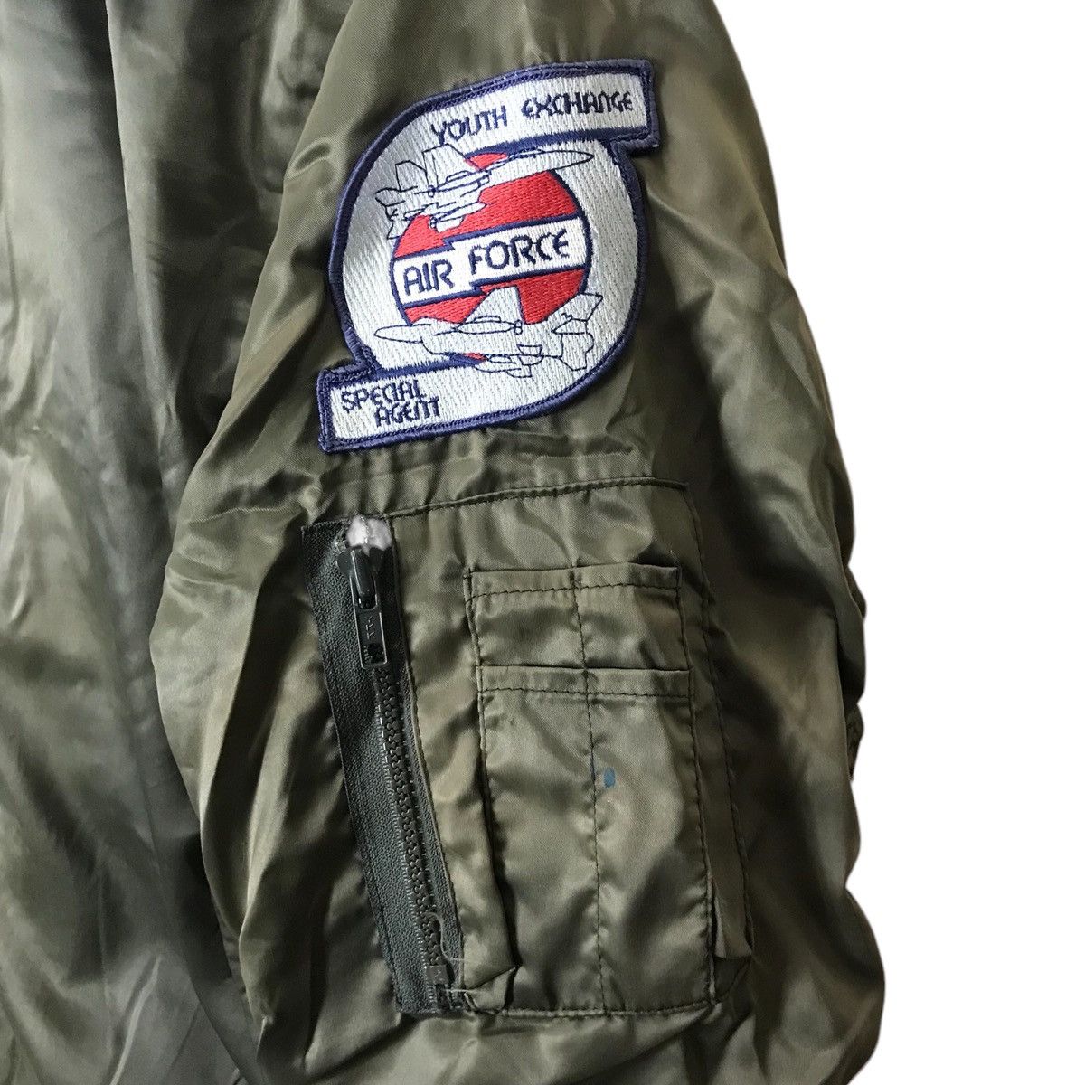 Vintage Vintage Migrant Full Zipper Flight Bomber Jacket Size US L / EU 52-54 / 3 - 3 Thumbnail