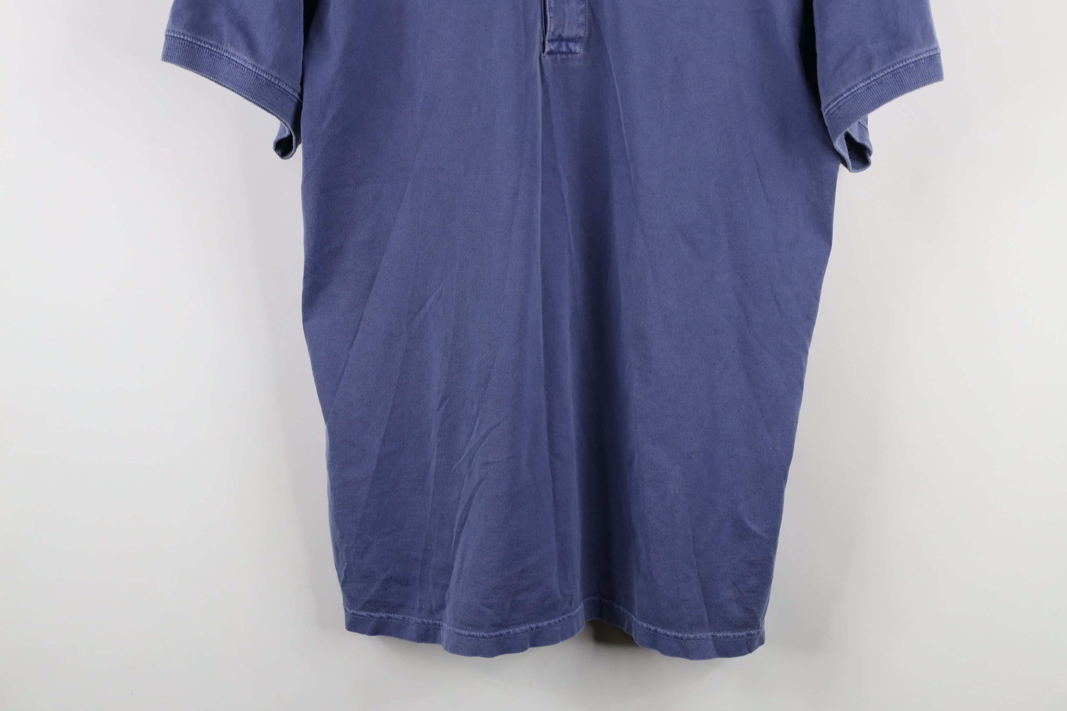 Eddie Bauer × Vintage Vintage 90s Eddie Bauer Blank Stonewash Henley T-Shirt Blue Size US S / EU 44-46 / 1 - 3 Thumbnail