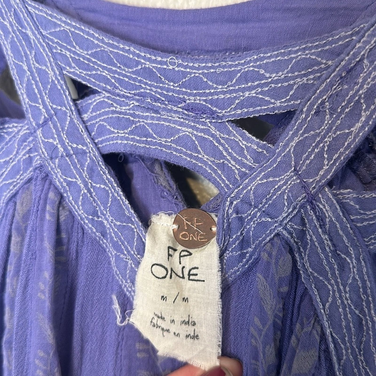 Free People Free People FP One Paisley Vine Tank Tunic Mini Size M / US 6-8 / IT 42-44 - 5 Thumbnail