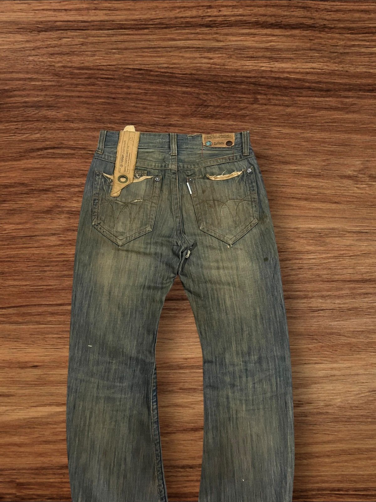 If Six Was Nine × Japanese Brand × Le Grande Bleu (L.G.B.) Japan Tough Jeans Smith Military Double Knee Distressed Jean Size US 32 / EU 48 - 7 Thumbnail