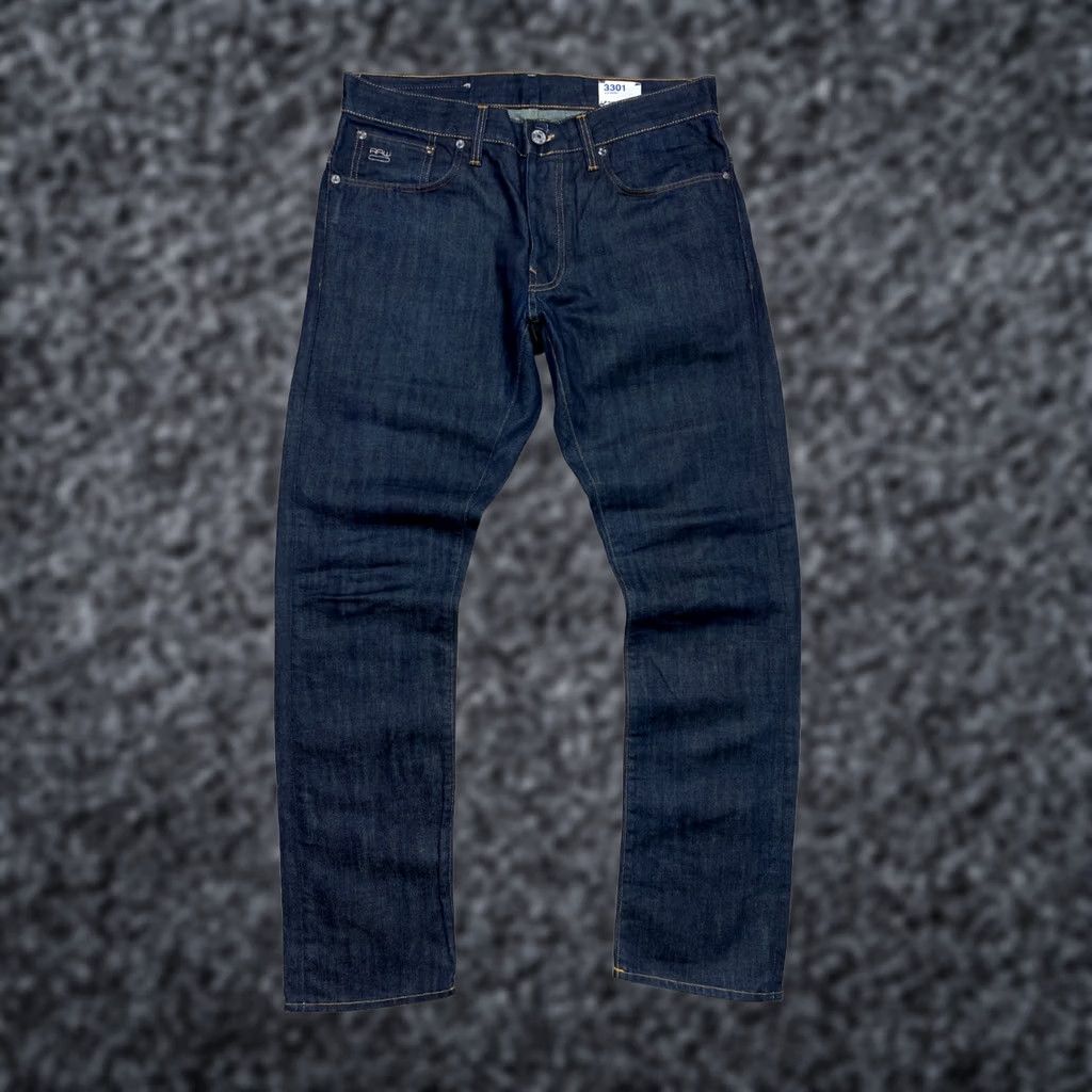 G-Star G Star Raw 3301 Slim Mens Denim Jeans Pants 34 Blue Denim 34 Regular 32 Inseam 3301 Slim Mens Jeans Size US 34 / EU 50 - 1 Thumbnail