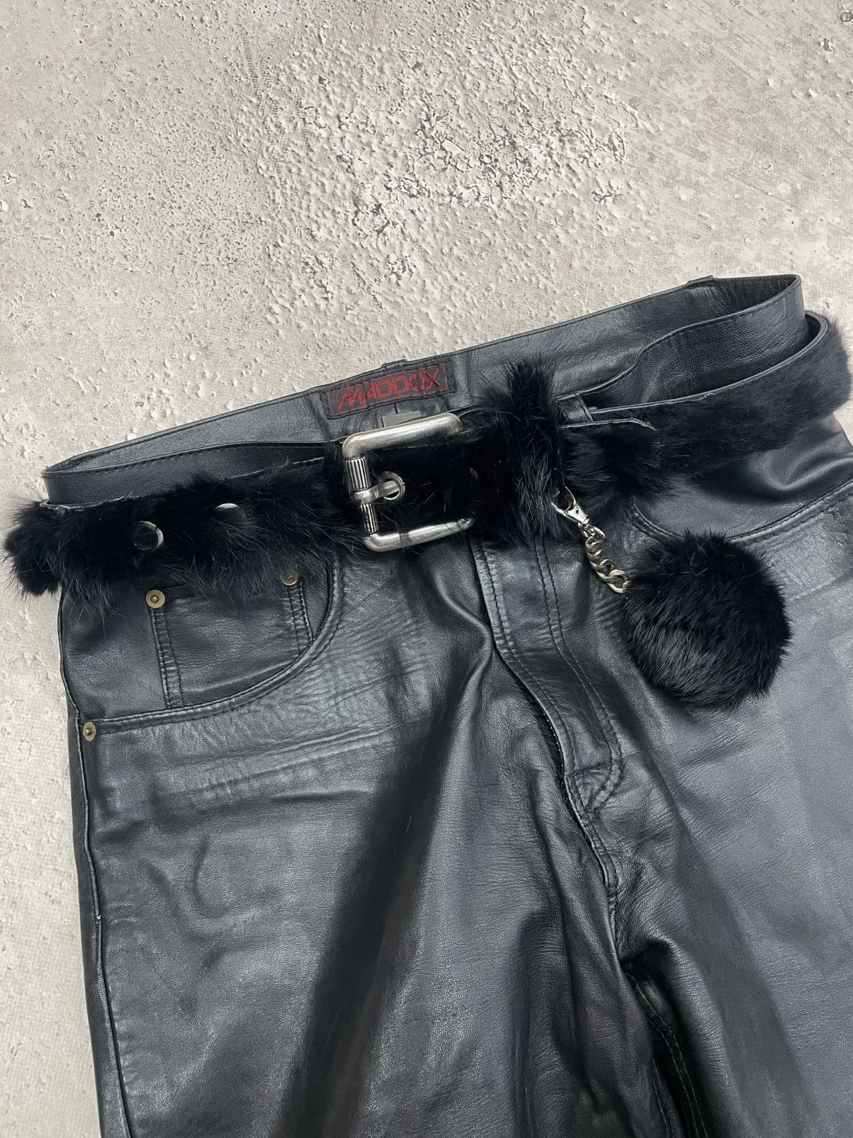 Japanese Brand CRAZY FUR FUZZY FUNKY LEATHER BELT JAPANESE 2000s Y2K Size ONE SIZE - 10 Thumbnail