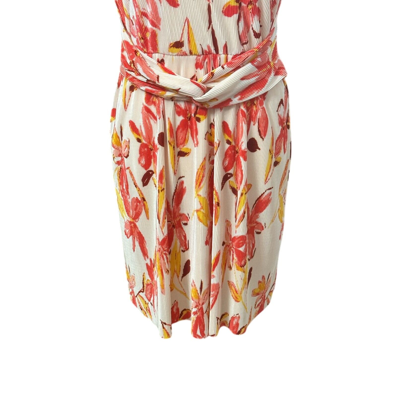 Other Collective Concepts Midi Dress Blouson Belted Floral Multi Size M / US 6-8 / IT 42-44 - 3 Thumbnail