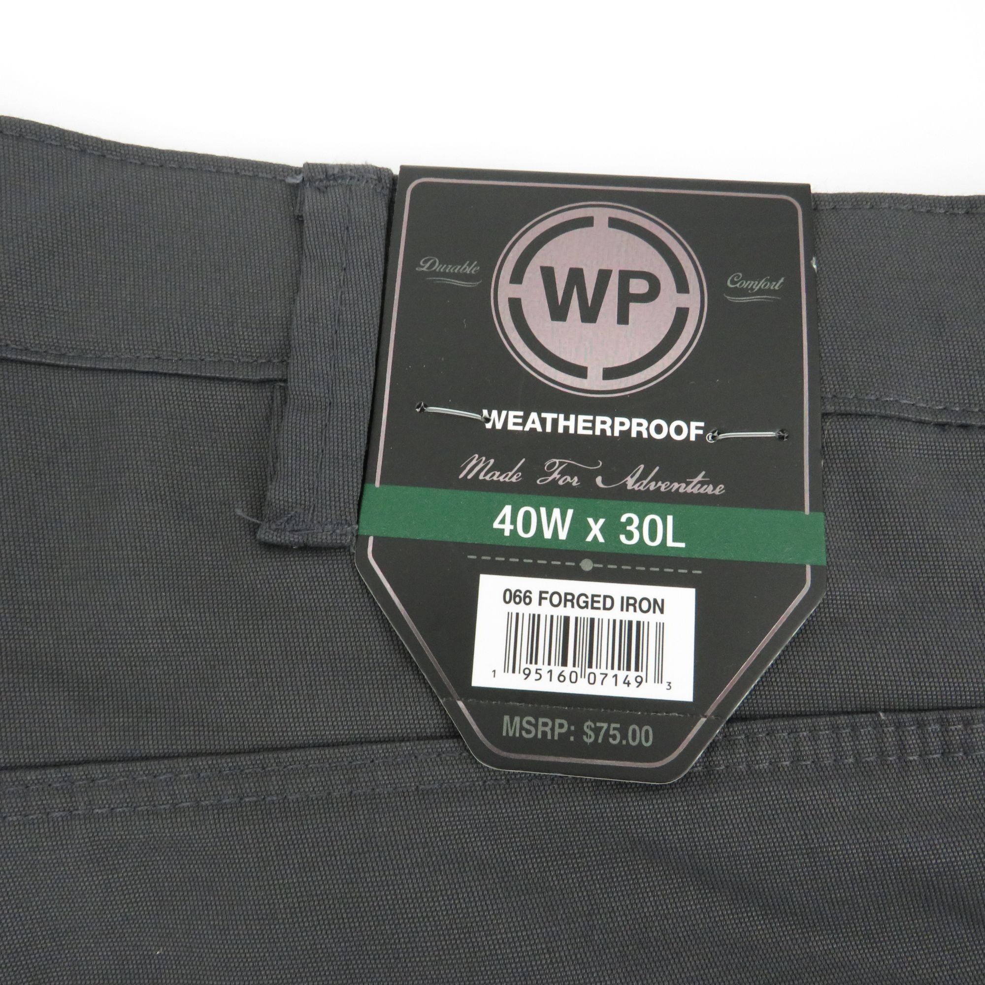 Weatherproof Weatherproof Men's Gray 5 Pocket Tech Pants 40x30 NWT $75 Size US 40 / EU 56 - 4 Thumbnail