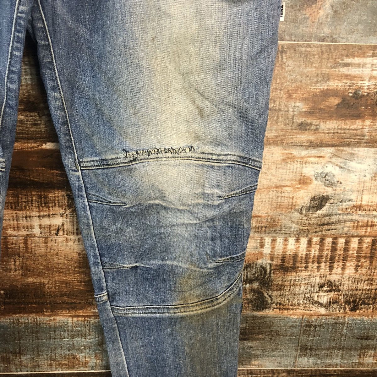 Japanese Brand TORA Blue Distressed Denim Pants #A2080 Size US 37 - 12 Thumbnail