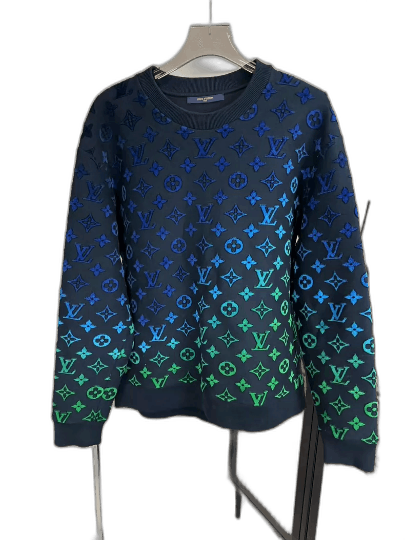 Louis Vuitton Blue Green Gradient Sweatshirt-yf