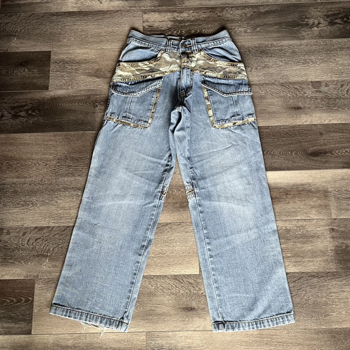Vintage Vintage 2000s Johnny Handsome Light Washed Camo Denim Jeans Size US 30 / EU 46 - 2 Thumbnail