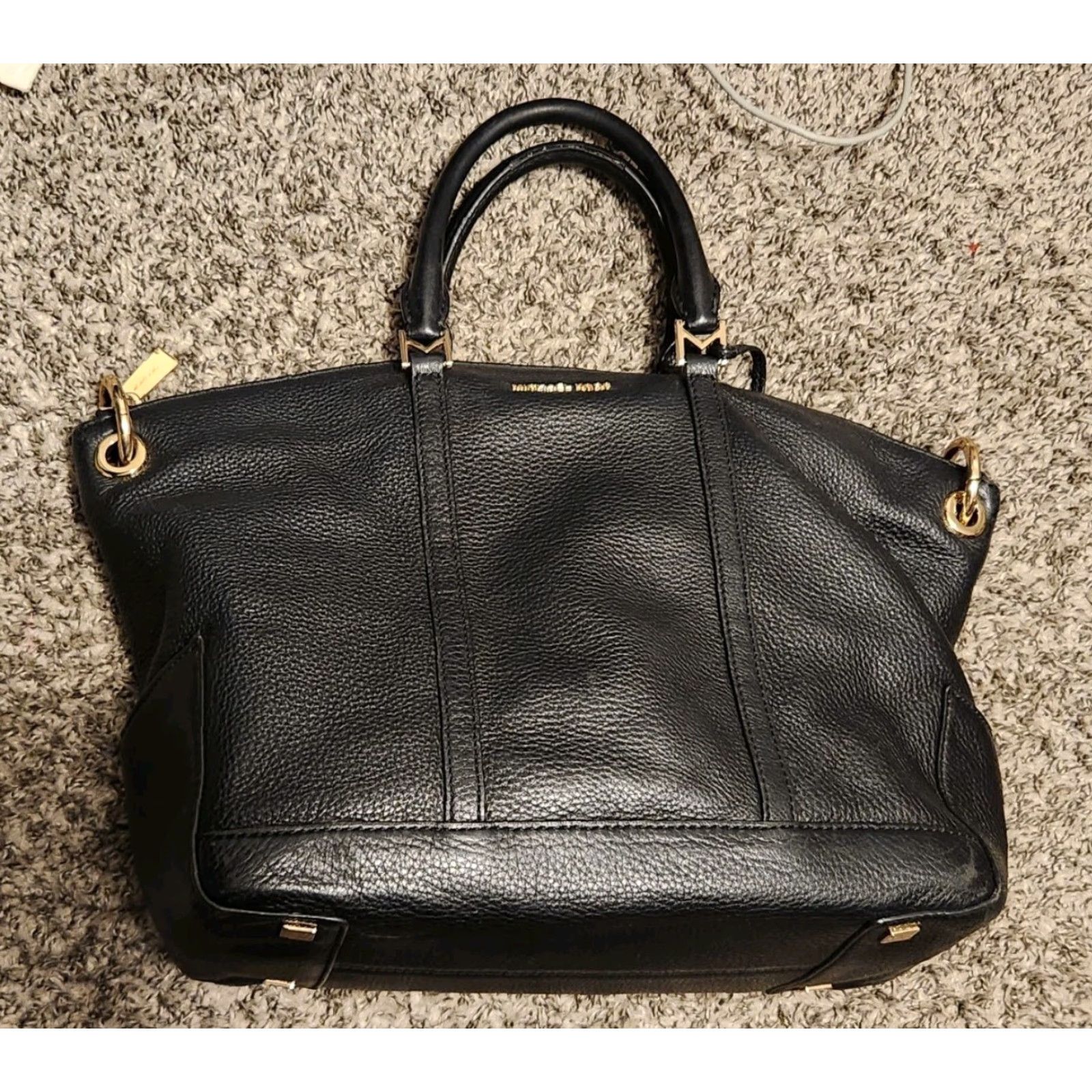Michael Kors Michael Kors Beckett Large Top Zip Black Pebbled Leather Satchel Crossbody Bag Size L / US 10 / IT 46 - 2 Thumbnail