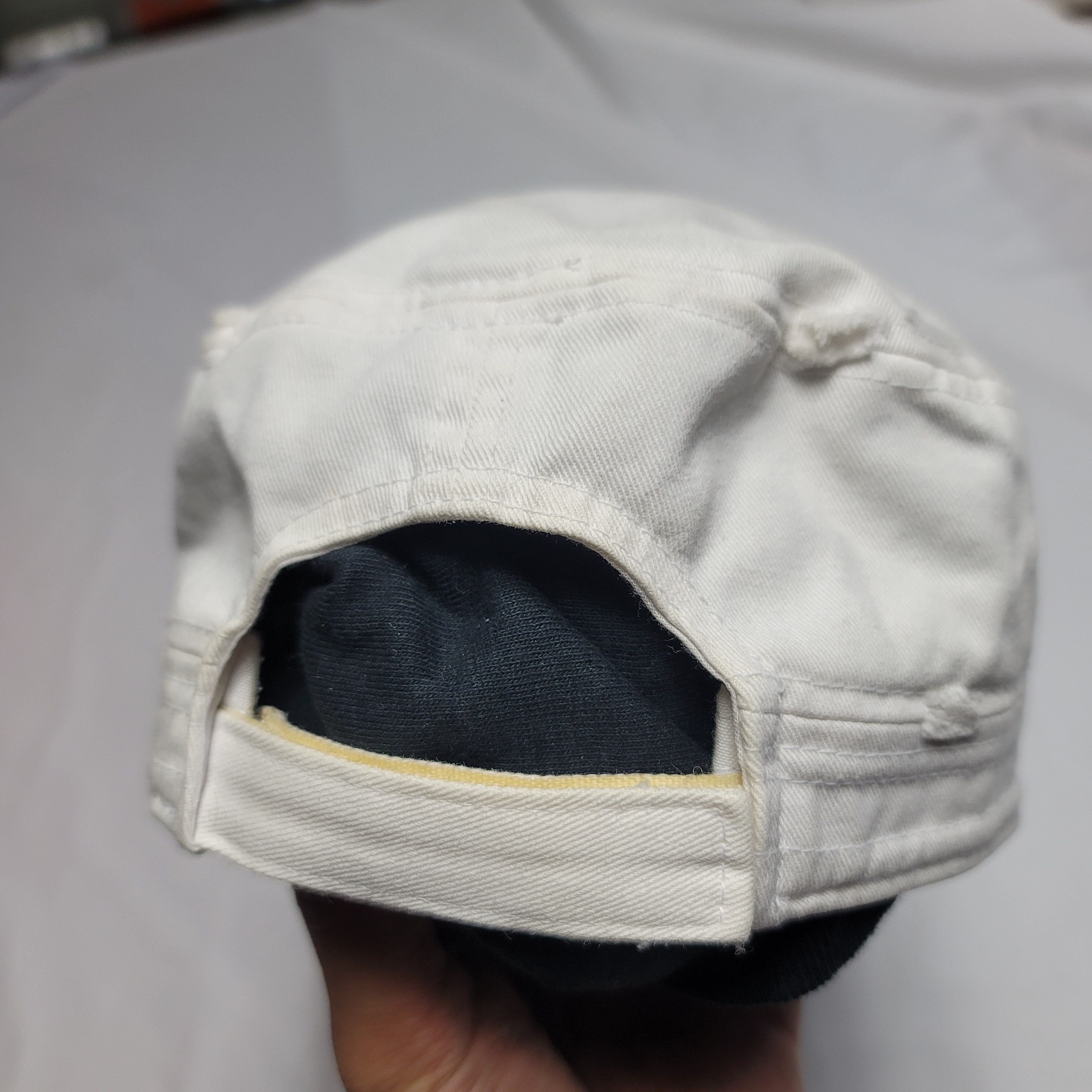 Designer White Distressed Hat Size ONE SIZE - 3 Thumbnail