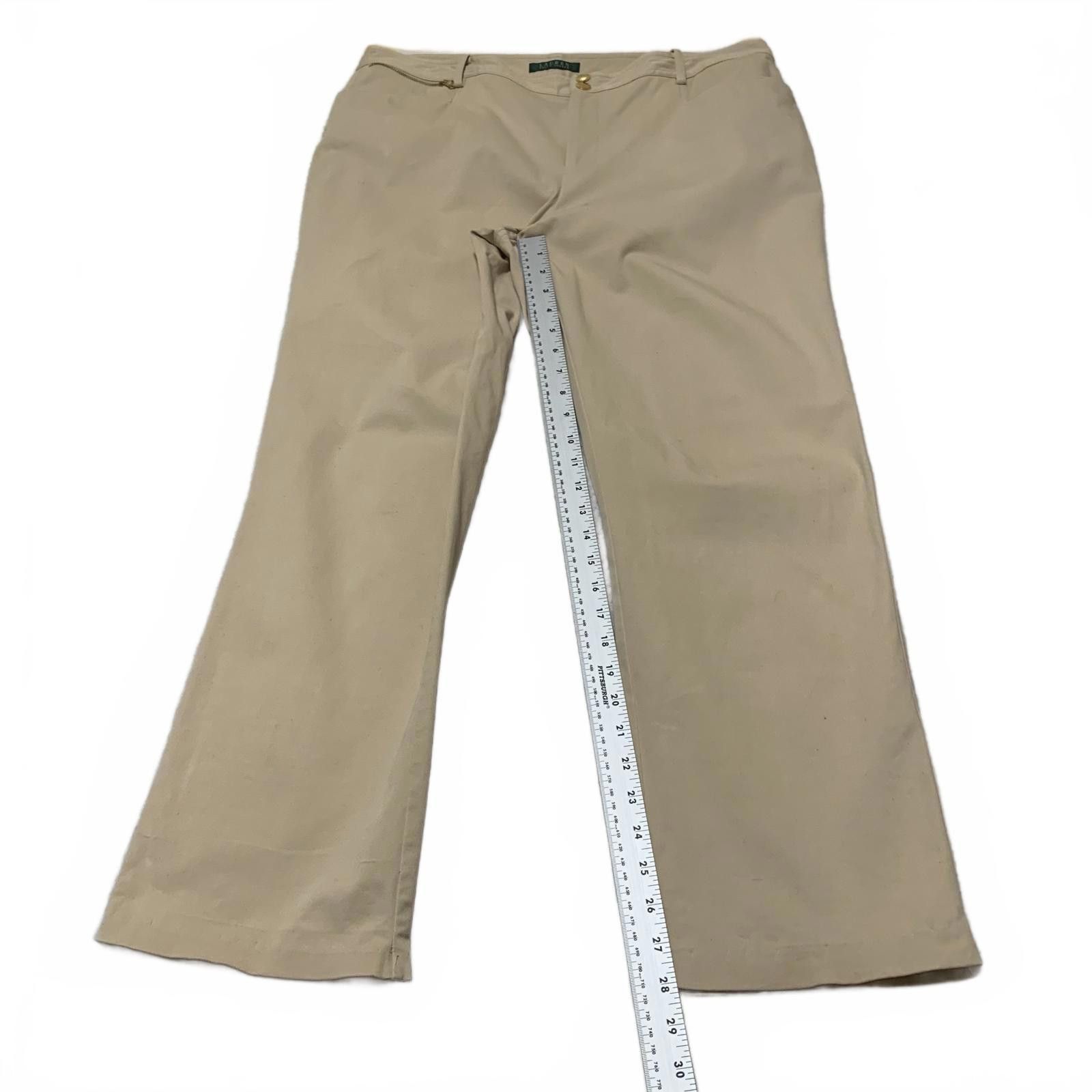 Lauren Ralph Lauren Lauren Ralph Lauren Women's Size 16 Beige Khaki Chino Pants Size 38" / US 16 / IT 52 - 6 Thumbnail