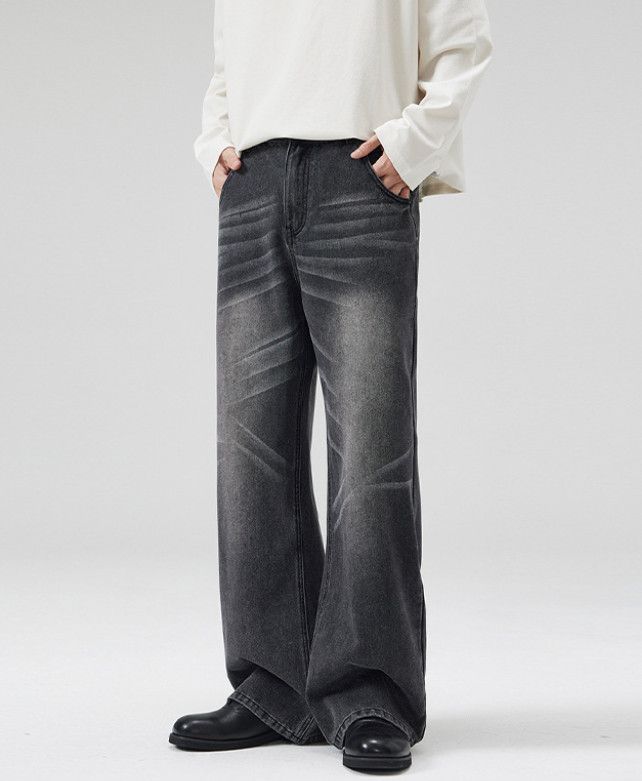 Japanese Brand American retro cleanfit men's loose straight flared jeans Size US 32 / EU 48 - 2 Thumbnail