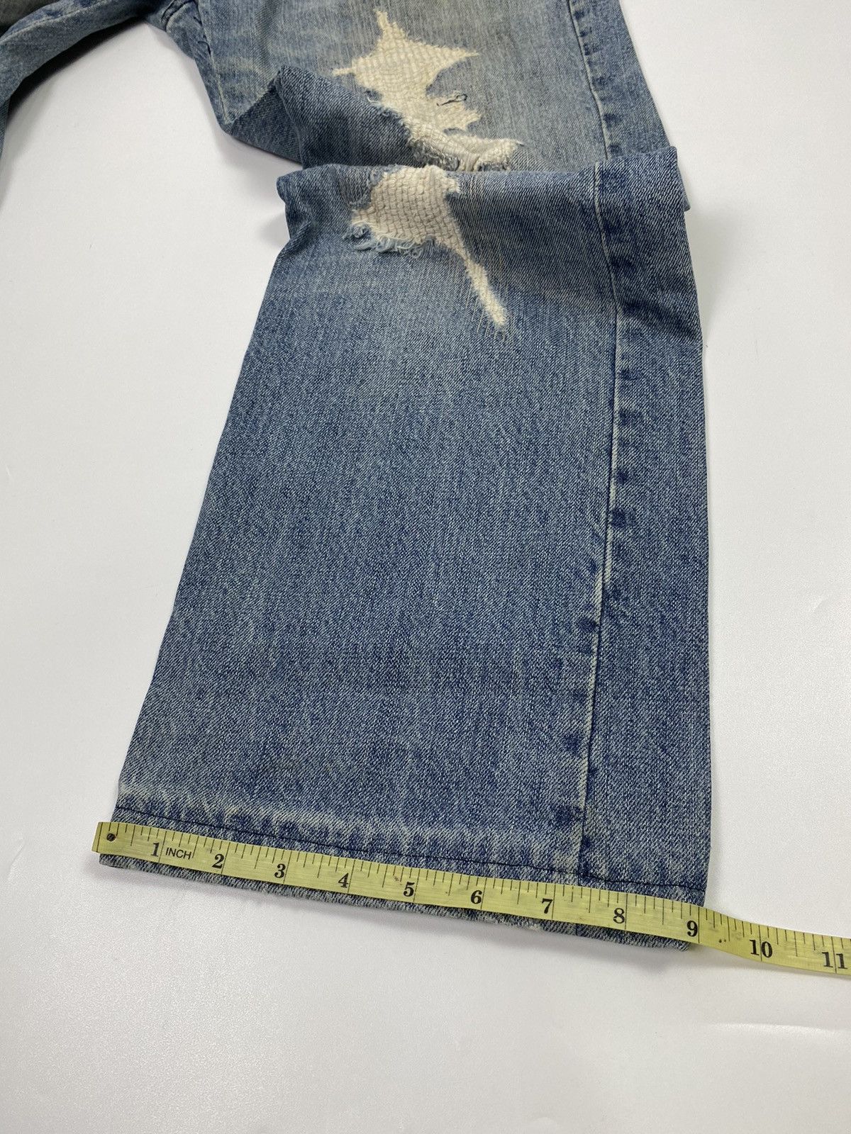 Beauty Beast × Hysteric Glamour osaka big train 📍 distressed studdet jeans japan 32x29 Size US 32 / EU 48 - 16 Thumbnail
