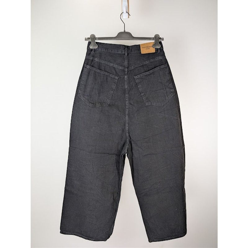 Balenciaga o1rshd1 Low Crotch Light Japanese Denim Pants in Black Size US 30 / EU 46 - 17 Thumbnail