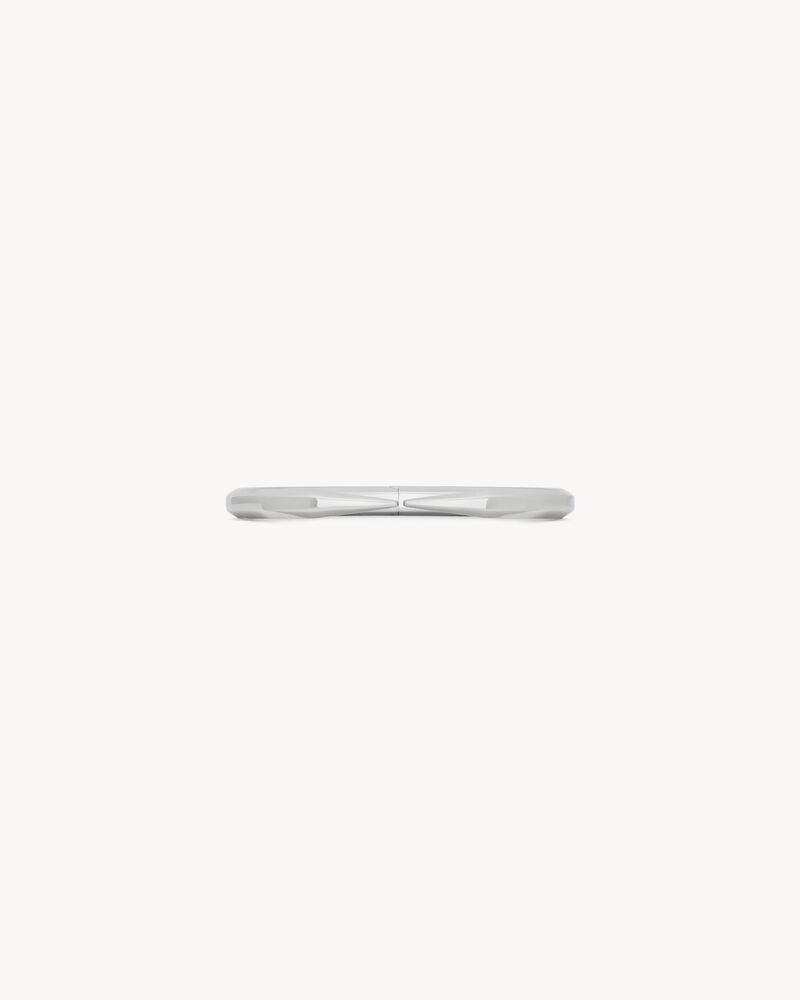 Saint Laurent Paris o1s1wg110126 802240 Size: OS / Claw Bracelet in Metal Silver Size ONE SIZE - 5 Thumbnail