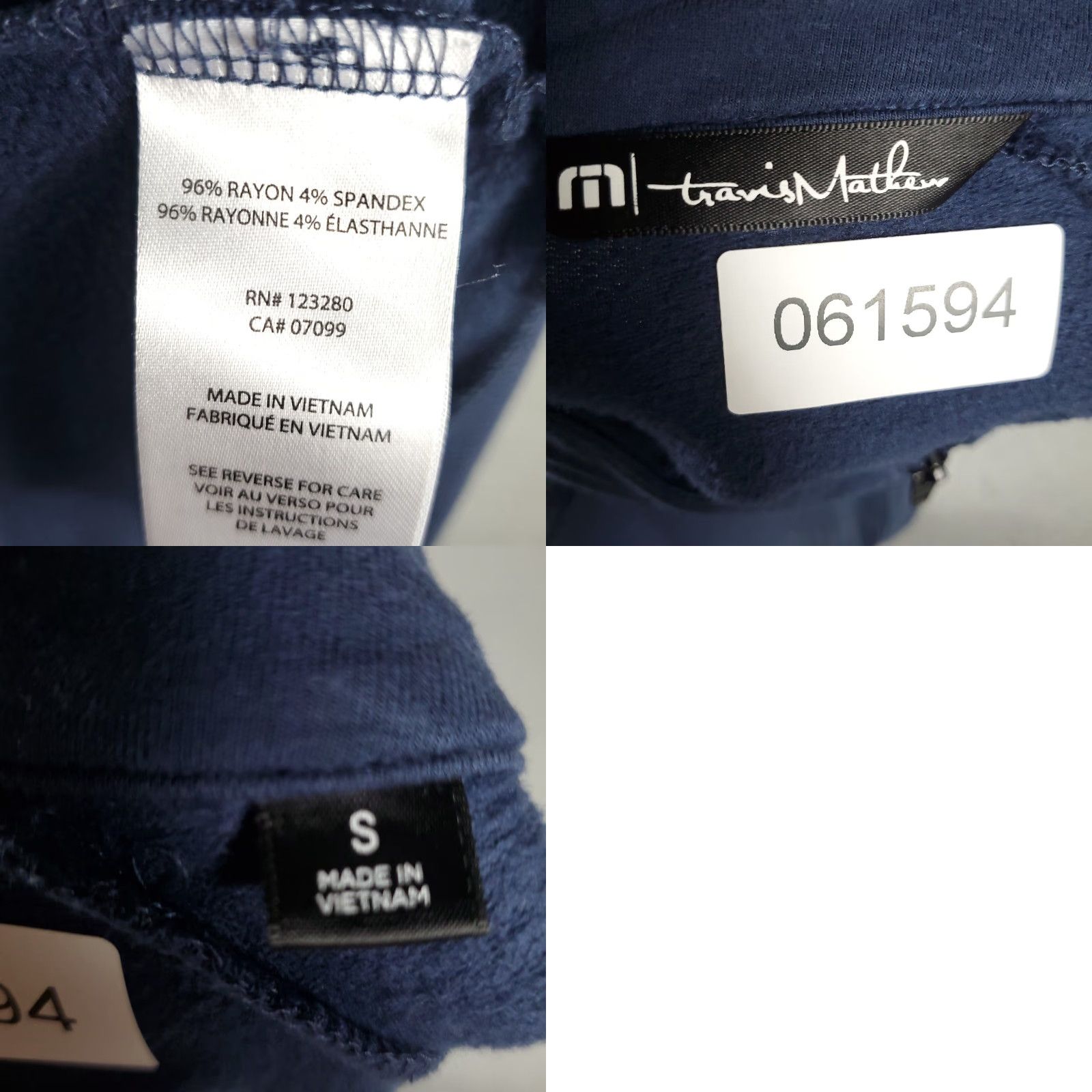TravisMathew Travis Mathew Mens Size Small Blue 1/4 Zip Pullover Logo Solid Knit Long Sleeve Mock Neck Sweater Size US S / EU 44-46 / 1 - 8 Thumbnail