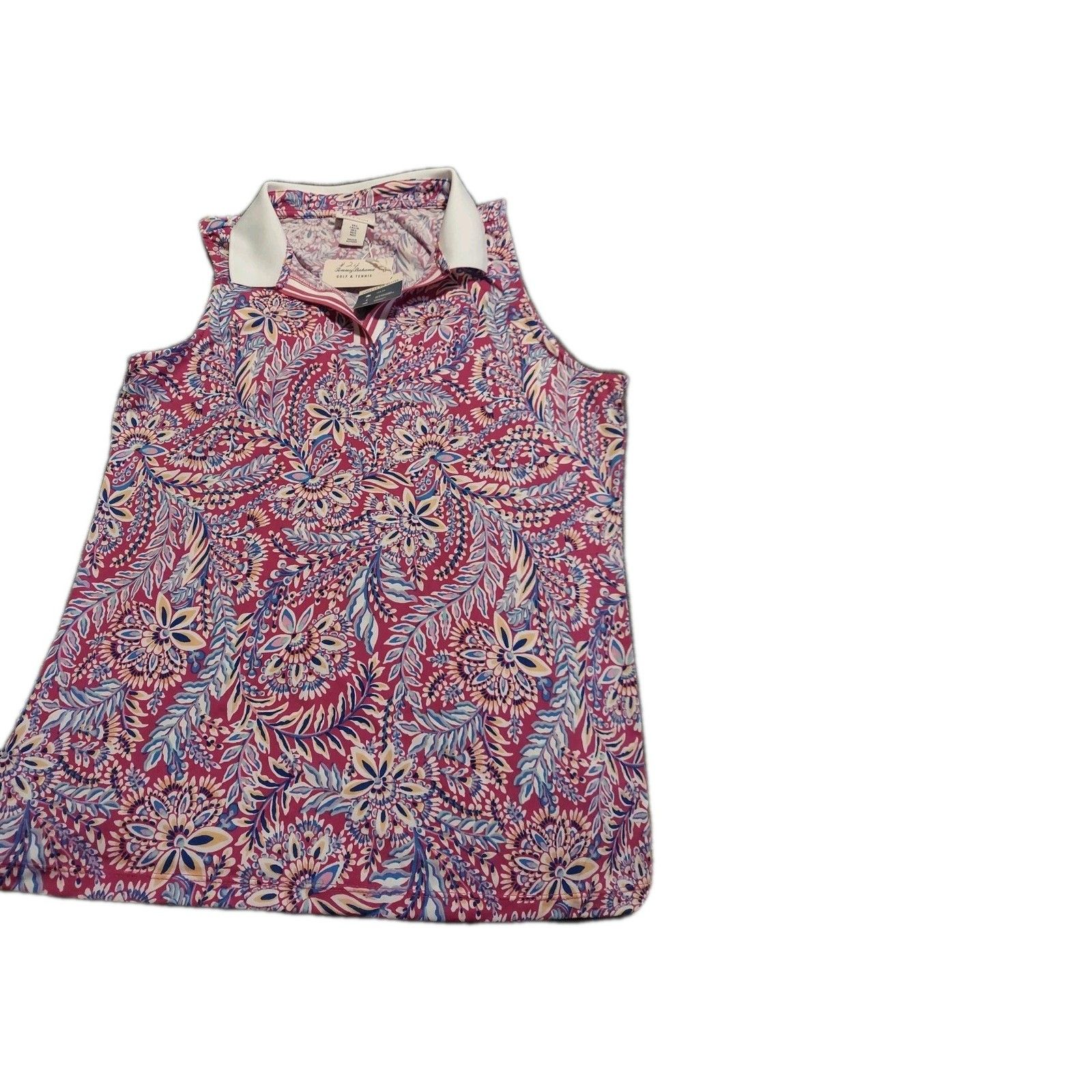 Tommy Bahama NWT Tommy Bahama Womens Large Golf Tennis Tank Shirt Floral Size L / US 10 / IT 46 - 1 Thumbnail