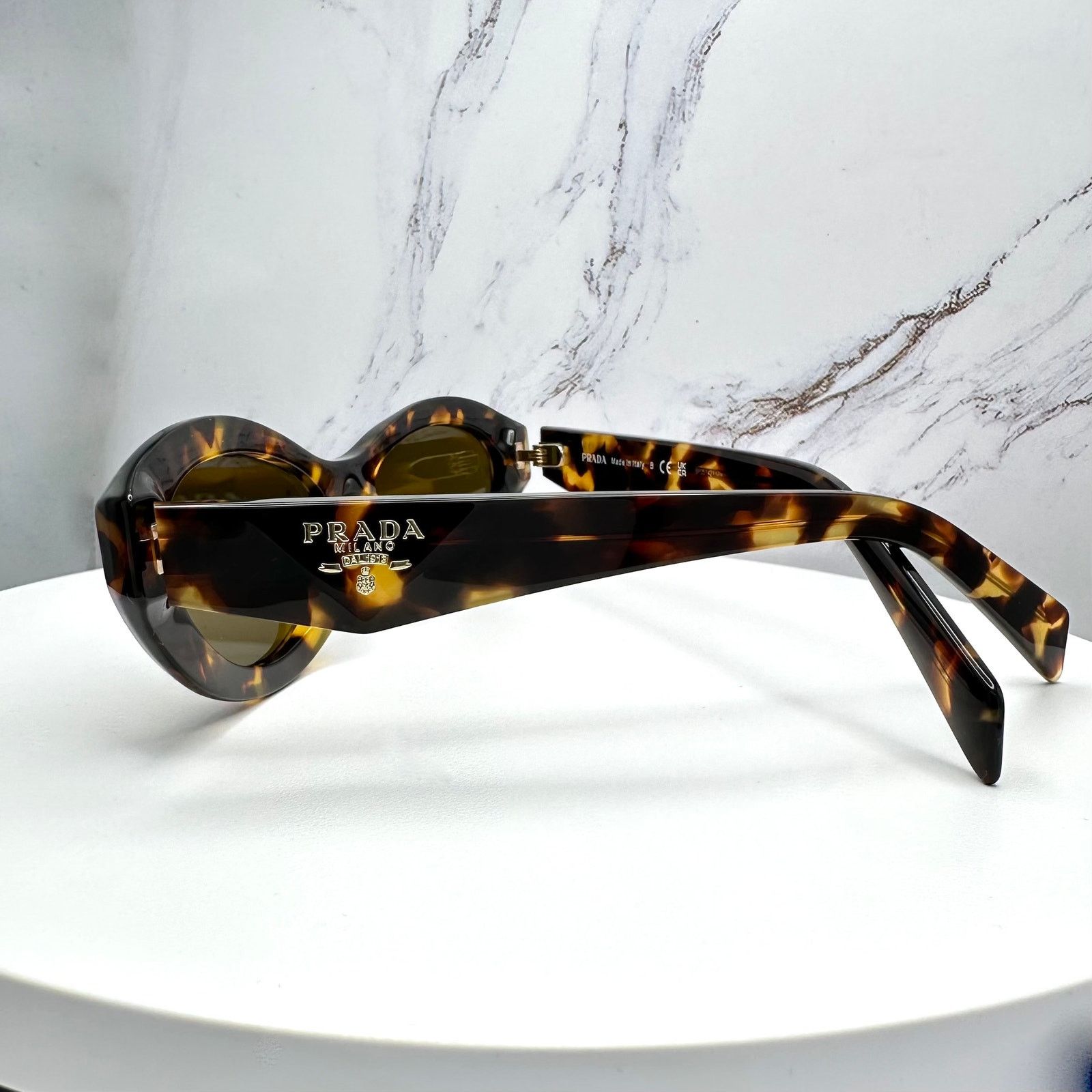 Prada PRADA New Sunglasses Symbole Logo Brown Tortoise Cat Eye Size ONE SIZE - 11 Thumbnail