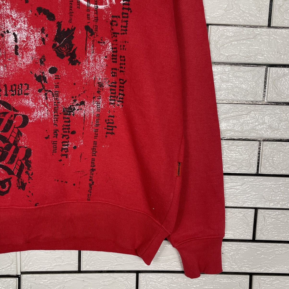Japanese Brand Bad Boy Big Print Red Sweatshirt Size US M / EU 48-50 / 2 - 4 Thumbnail
