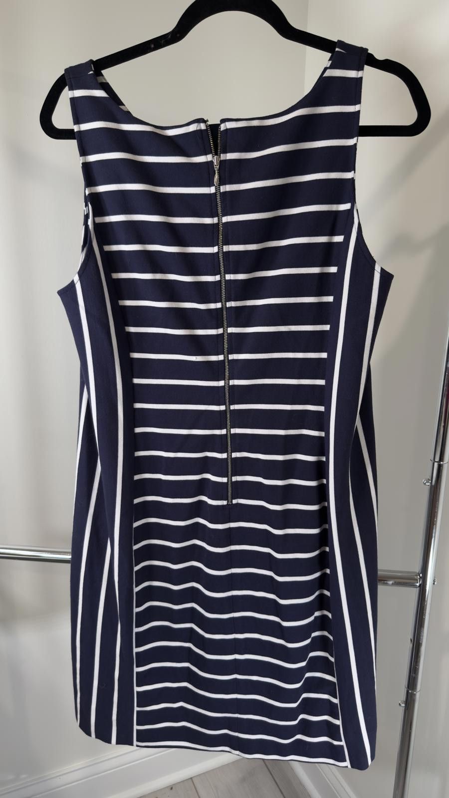 Banana Republic Chic Navy Striped Dress by Banana Republic - Size 16 Size XXL / US 16-18 / IT 52-54 - 2 Thumbnail