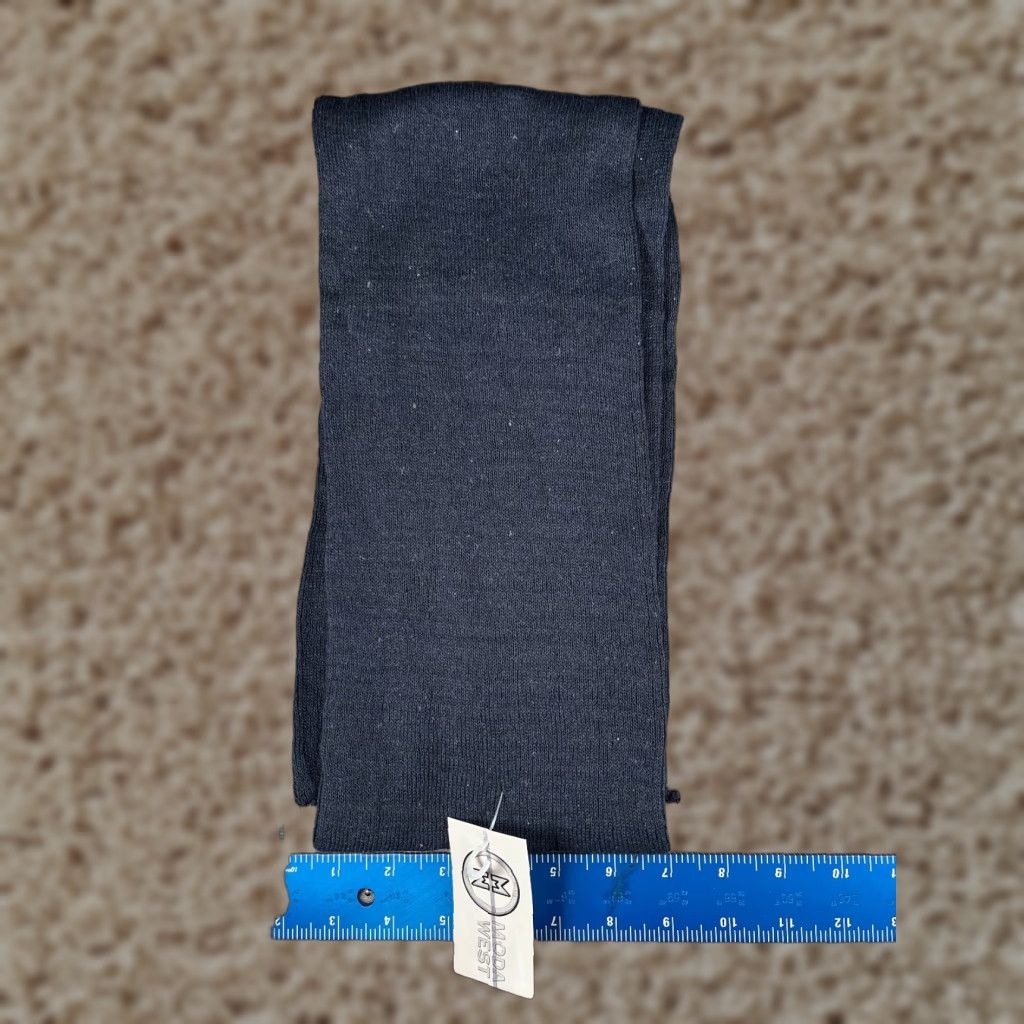 Vintage Moda West Scarf Unisex Rectangle Scarf Blue Knit 100% Polyester Winter Neck Warmer Adults 100% Polyester NEW Size ONE SIZE - 1 Thumbnail