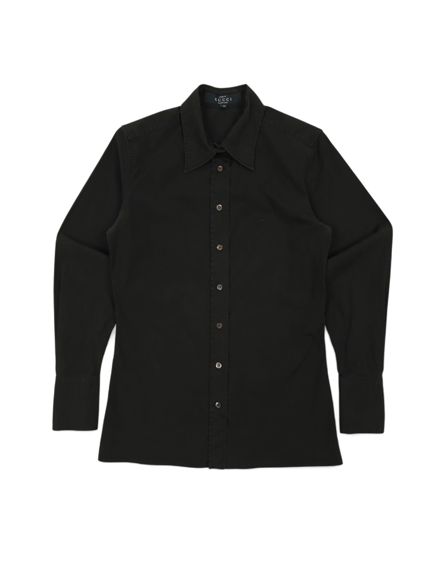 Designer 💎 Gucci Dark Brown Fitted Button Up Shirt Size M Size M / US 6-8 / IT 42-44 - 3 Thumbnail