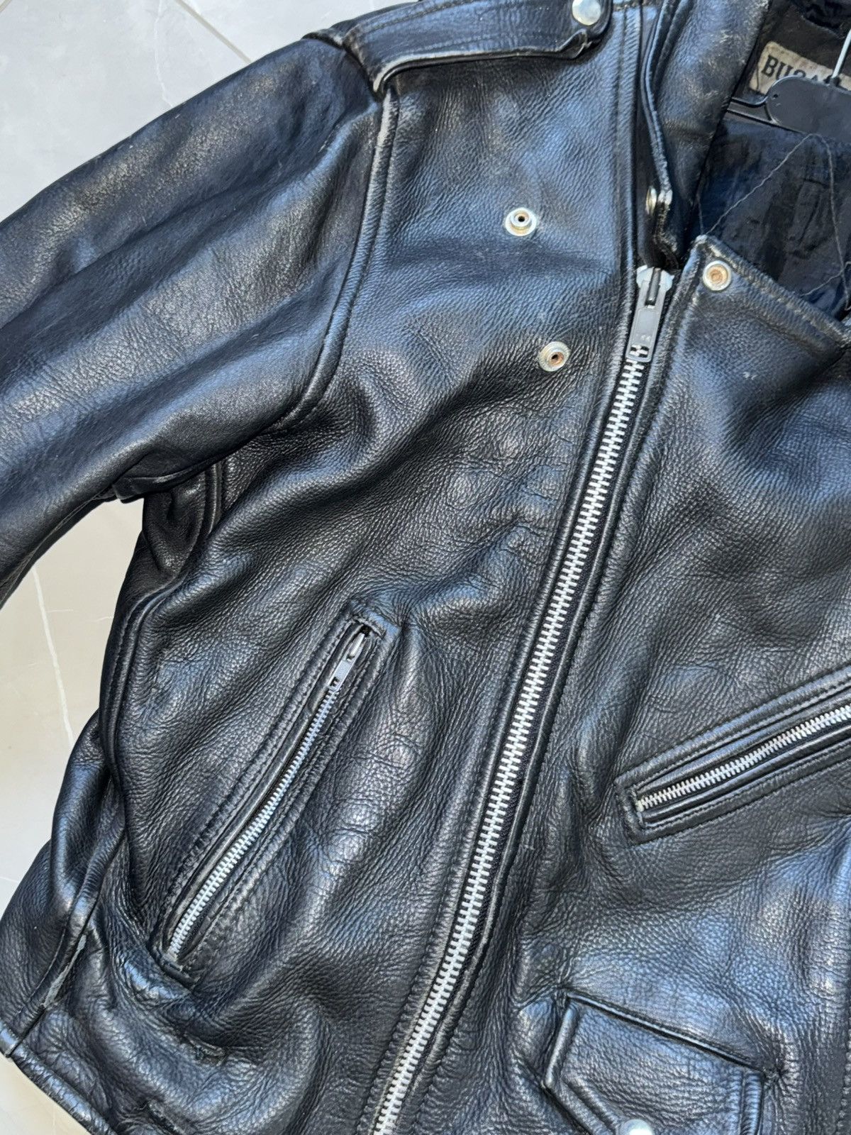 Vintage Vintage Leather Biker Jacket motorcycle club Size US L / EU 52-54 / 3 - 8 Thumbnail