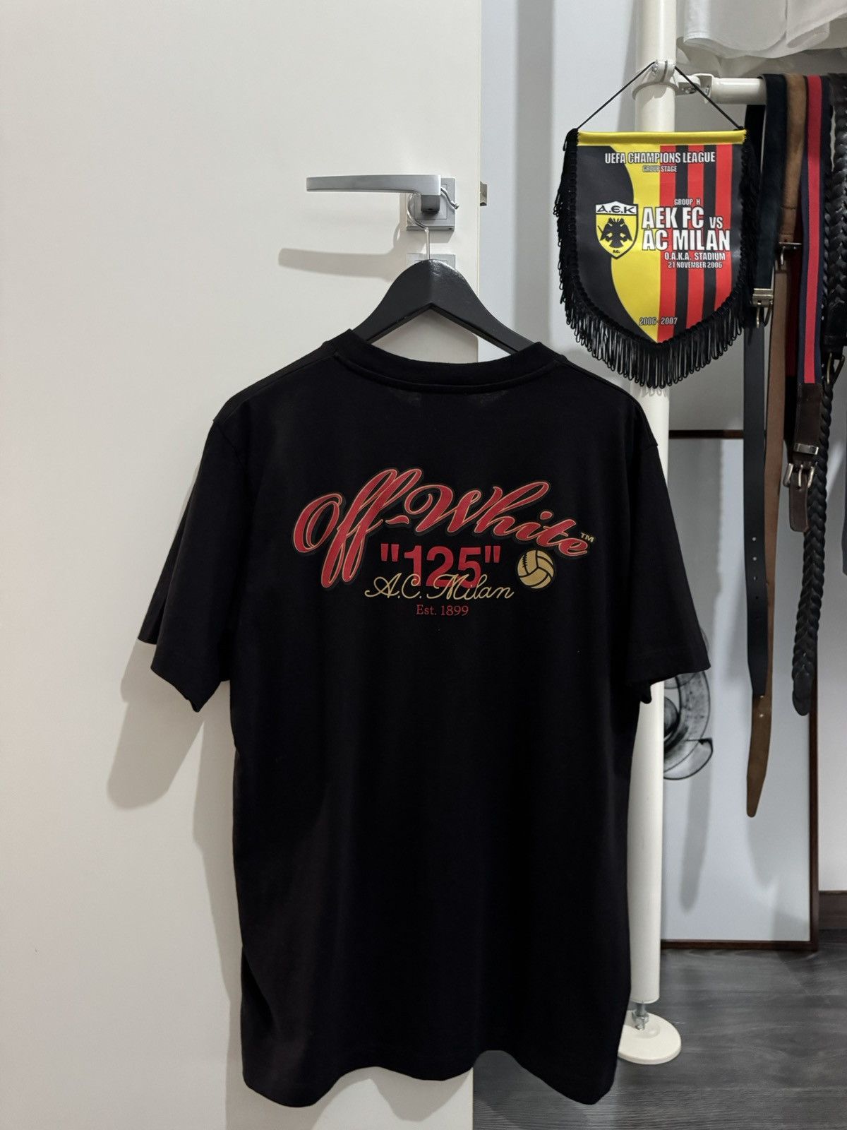 Off-White AC MILAN✖️OFF-WHITE - LOGO TSHIRT - 125 years anniversary Size US L / EU 52-54 / 3 - 11 Thumbnail