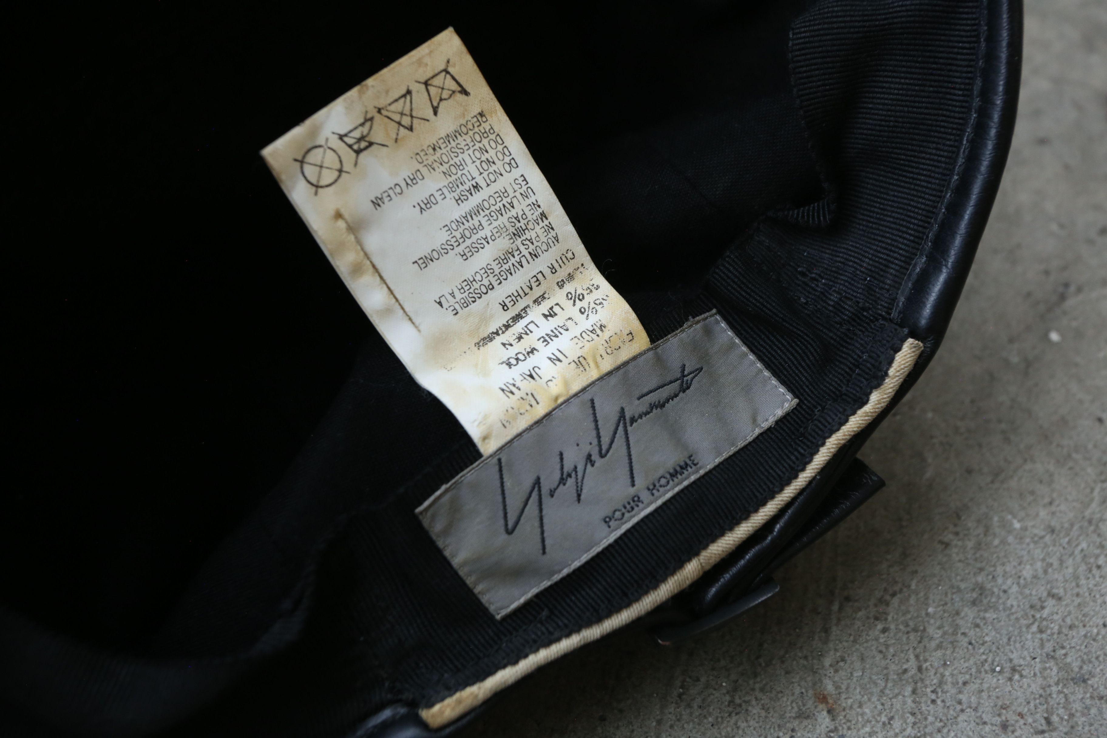 Yohji Yamamoto Yohji Yamamoto - S/S 09 - Leather-Trim Beret Size ONE SIZE - 6 Thumbnail