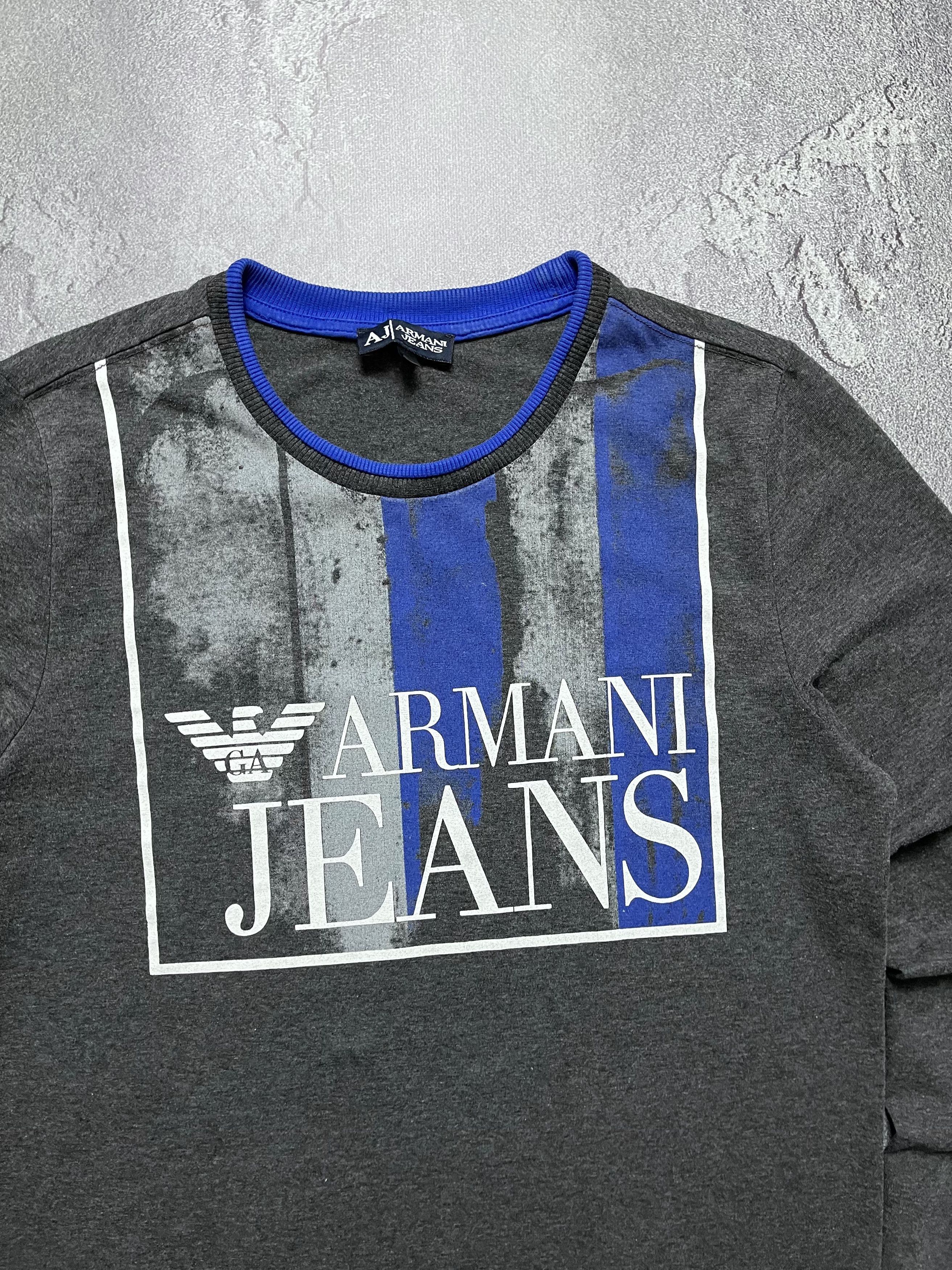 Emporio Armani 80x 90x Vintage Long Sleeve Emporio Armani Jeans Big Logo M Size US M / EU 48-50 / 2 - 2 Thumbnail