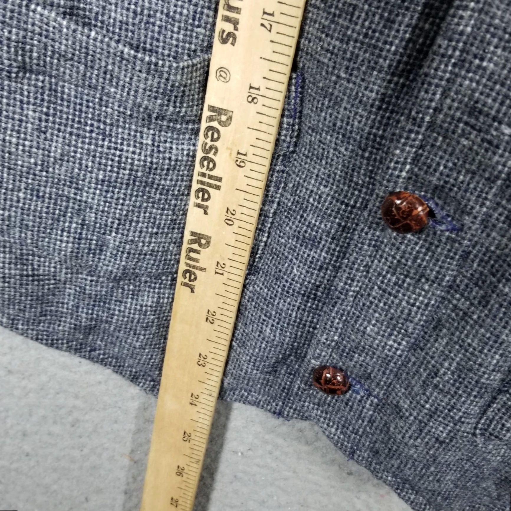 Eddie Bauer Vintage Yes Eddie Bauer Vest Mens Large Gray Blue Goose Down Puffer Wool Tweed Button Lined Size US L / EU 52-54 / 3 - 7 Thumbnail