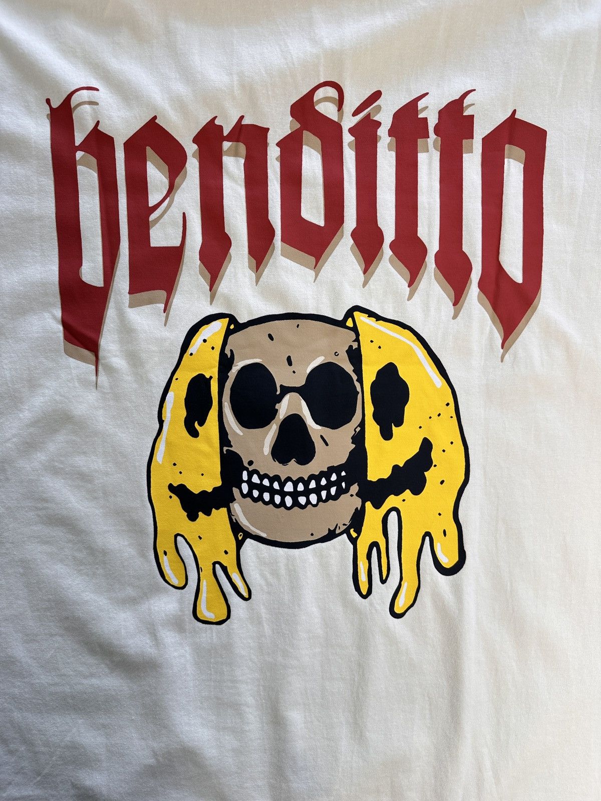 Other BENDITTO Threads Skull , Streetwear Shirt | Cream Tee XXL | Size US XXL / EU 58 / 5 - 4 Thumbnail