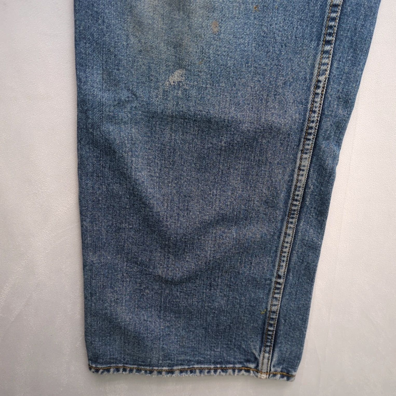 Nautica VINTAGE Nautica Jeans Mens 34x34 Denim Blue Distressed Carpenter Jeans Wide-Leg 90s Nautical Logo Mens Size US 34 / EU 50 - 7 Thumbnail