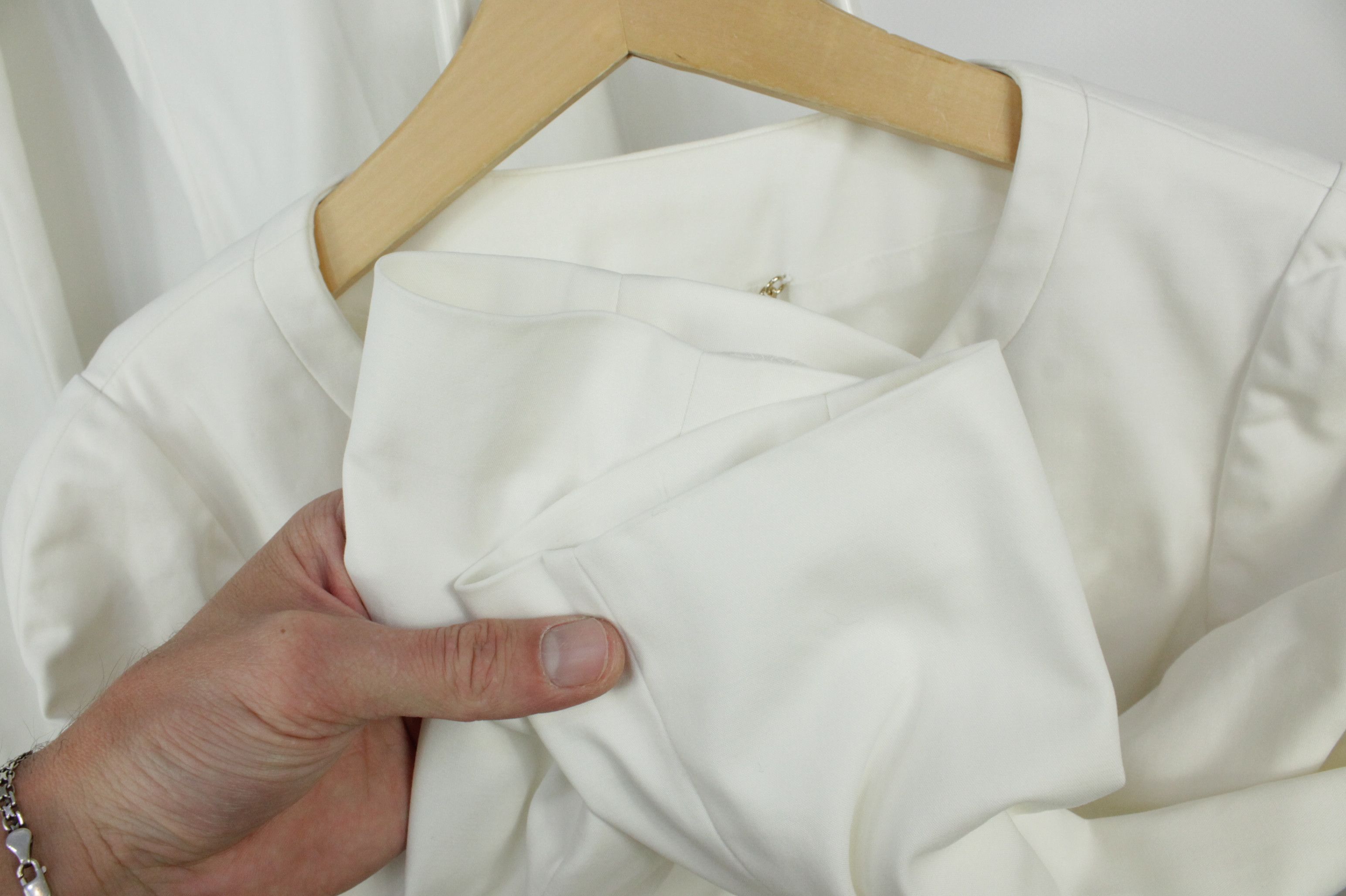Versace Gianni Versace White Stretch Cotton Tailored Pants Suit Wmns Size XS / US 0-2 / IT 36-38 - 6 Thumbnail