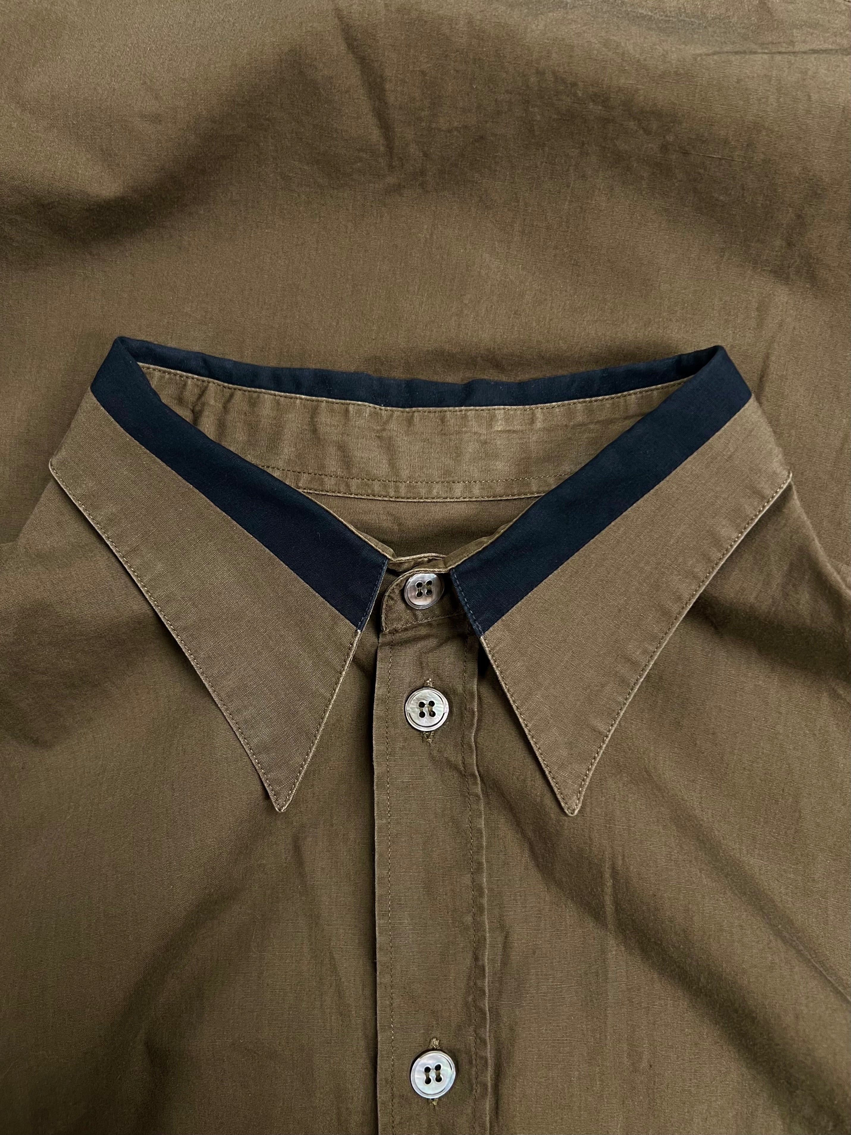 Helmut Lang Vintage Helmut Lang ‘Stacked Collar’ Button Down Shirt Size US M / EU 48-50 / 2 - 2 Thumbnail