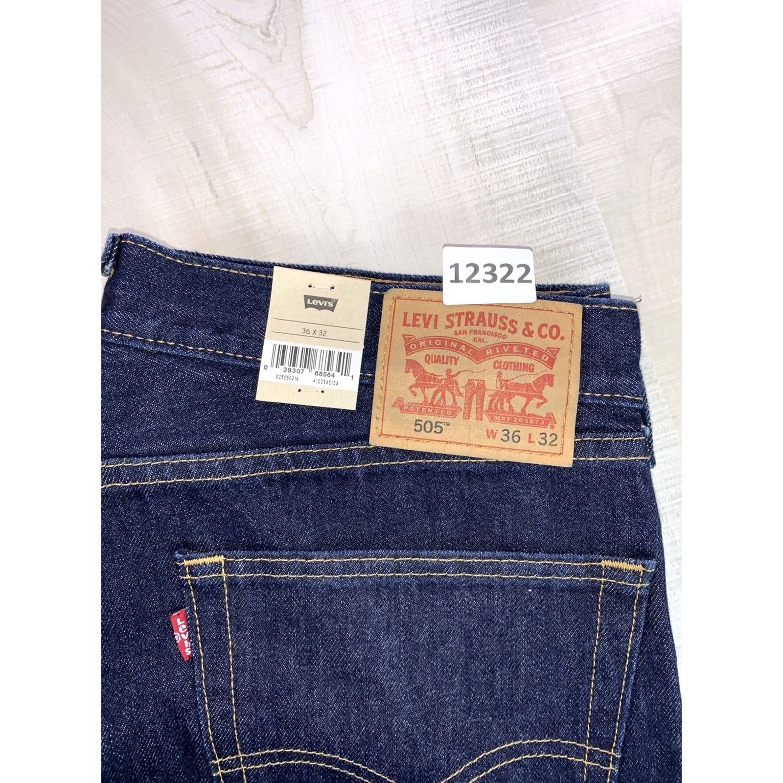 Levi's Levi’s 505 Regular Fit Straight Leg Jeans Men 36x32 Dark Wash Denim Cotton Blend Blue NWT-12322 Size US 36 / EU 52 - 2 Thumbnail